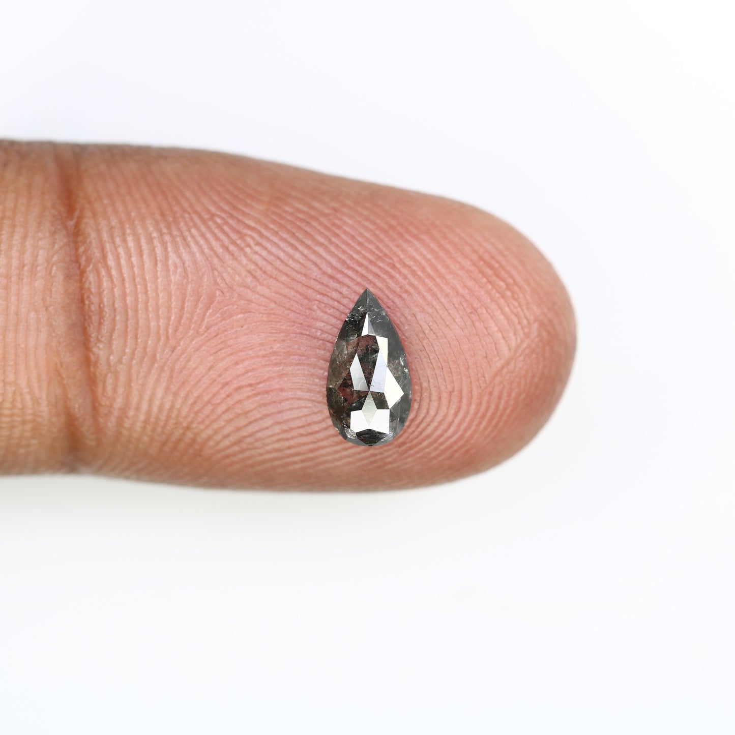 0.57 Carat Pear-Shaped Salt and Pepper Diamond – Unique Loose Gem for Artisan Engagement Rings - JayKrishna Diamond