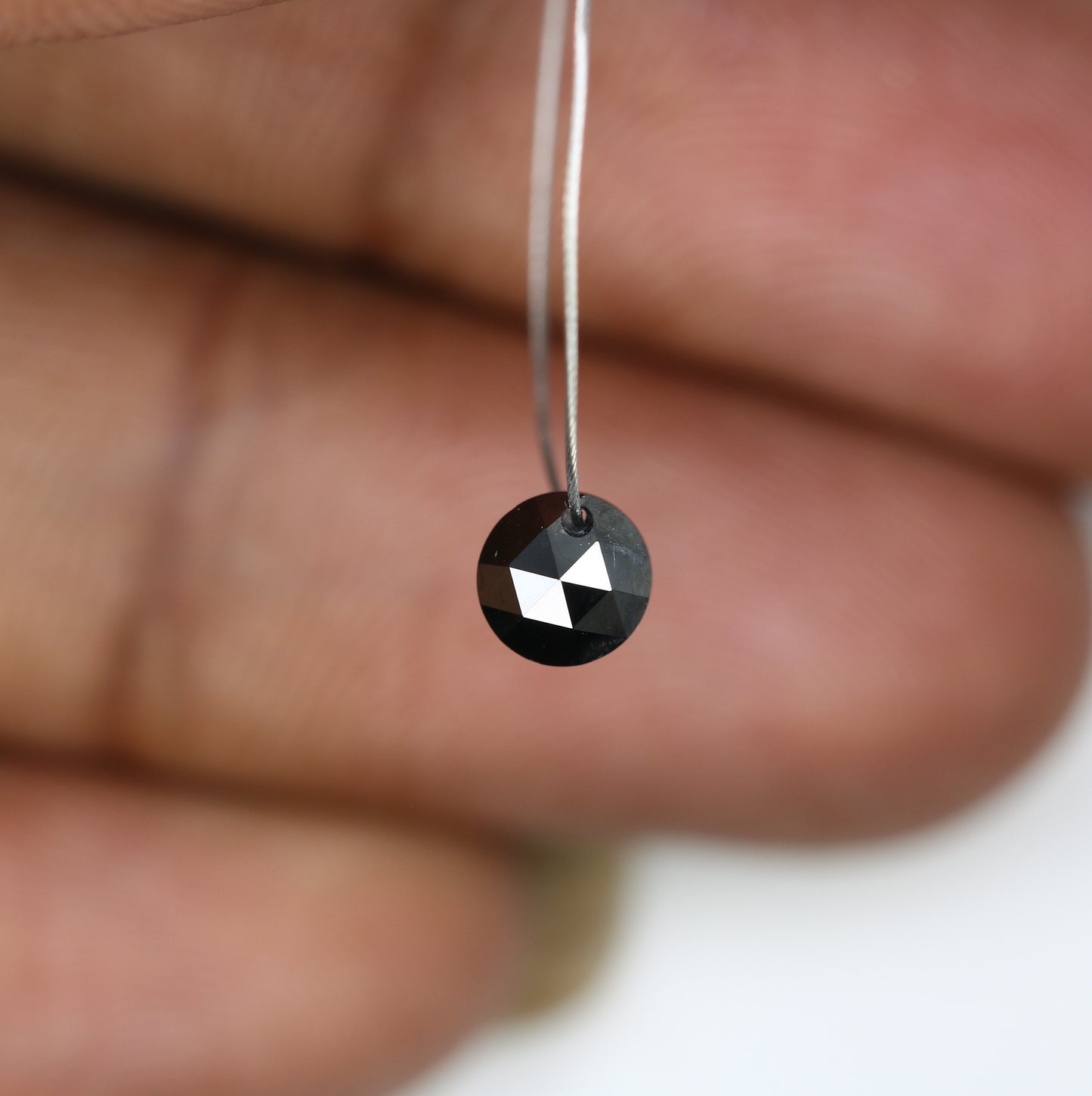 0.83 CT 5.00 MM Black Round Rose Cut Drilled Beads Loose Diamond For Diamond Jewellry - JayKrishna Diamond