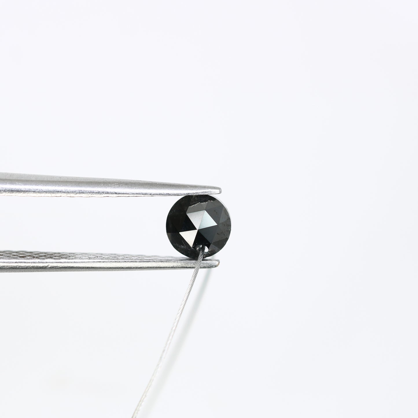 0.83 CT 5.00 MM Black Round Rose Cut Drilled Beads Loose Diamond For Diamond Jewellry - JayKrishna Diamond
