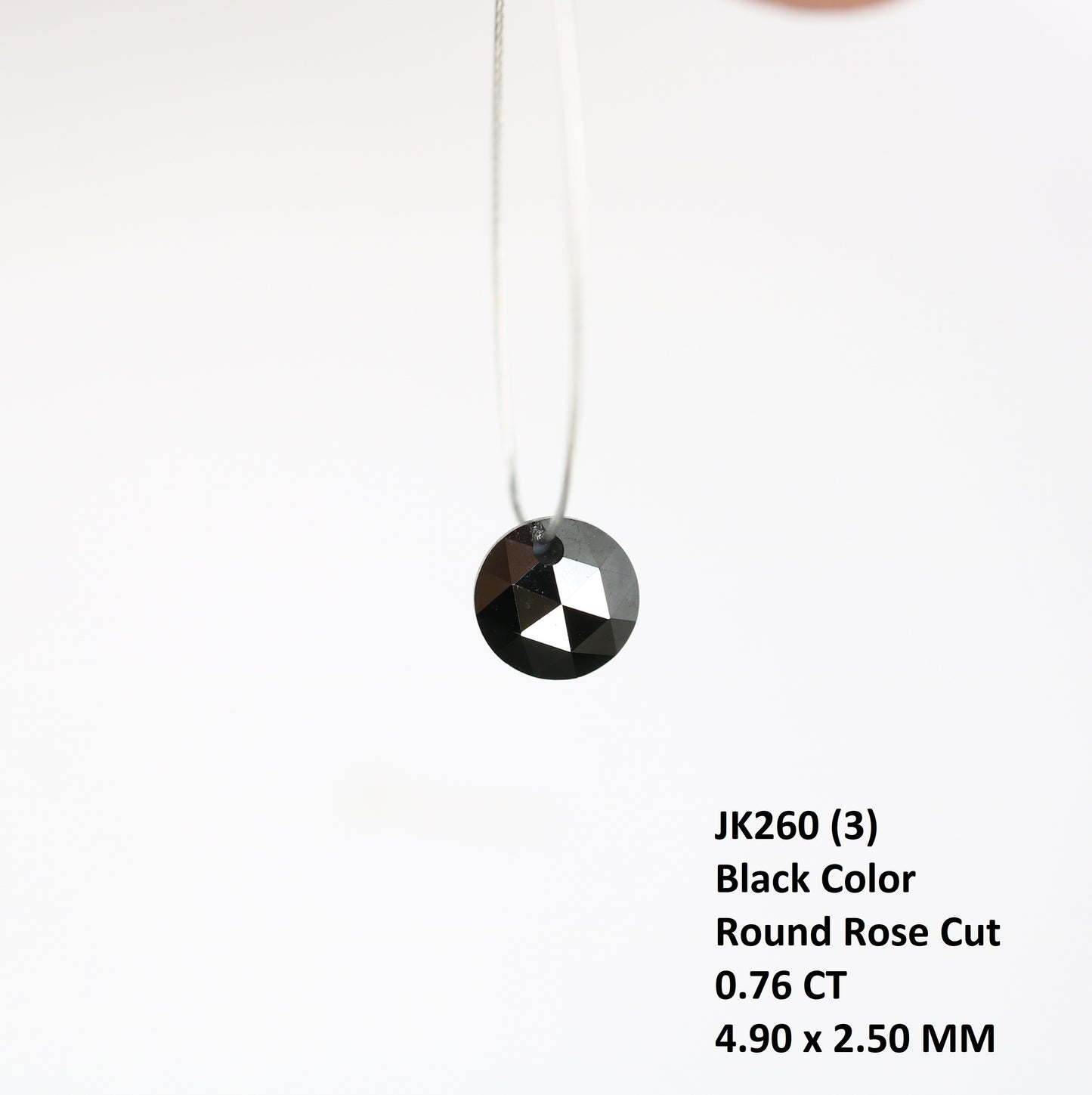 0.76 CT Drilled Beads Black Round Rose Cut Loose Diamond For Diamond Jewellry - JayKrishna Diamond