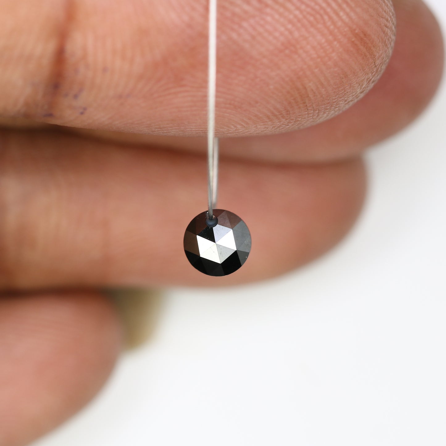 0.76 CT Drilled Beads Black Round Rose Cut Loose Diamond For Diamond Jewellry - JayKrishna Diamond
