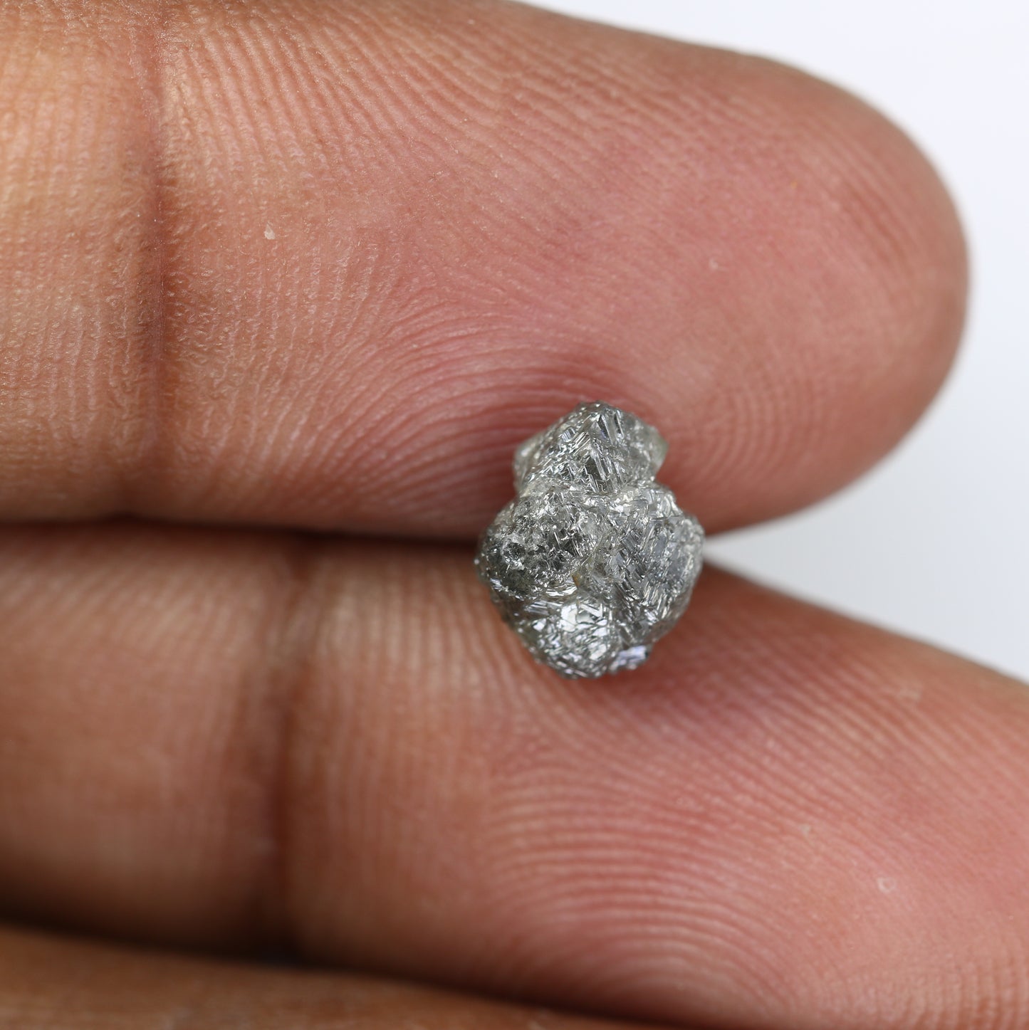 2.64 CT Salt And Pepper Irregular Cut Rough Raw Diamond For Engagement Ring - JayKrishna Diamond