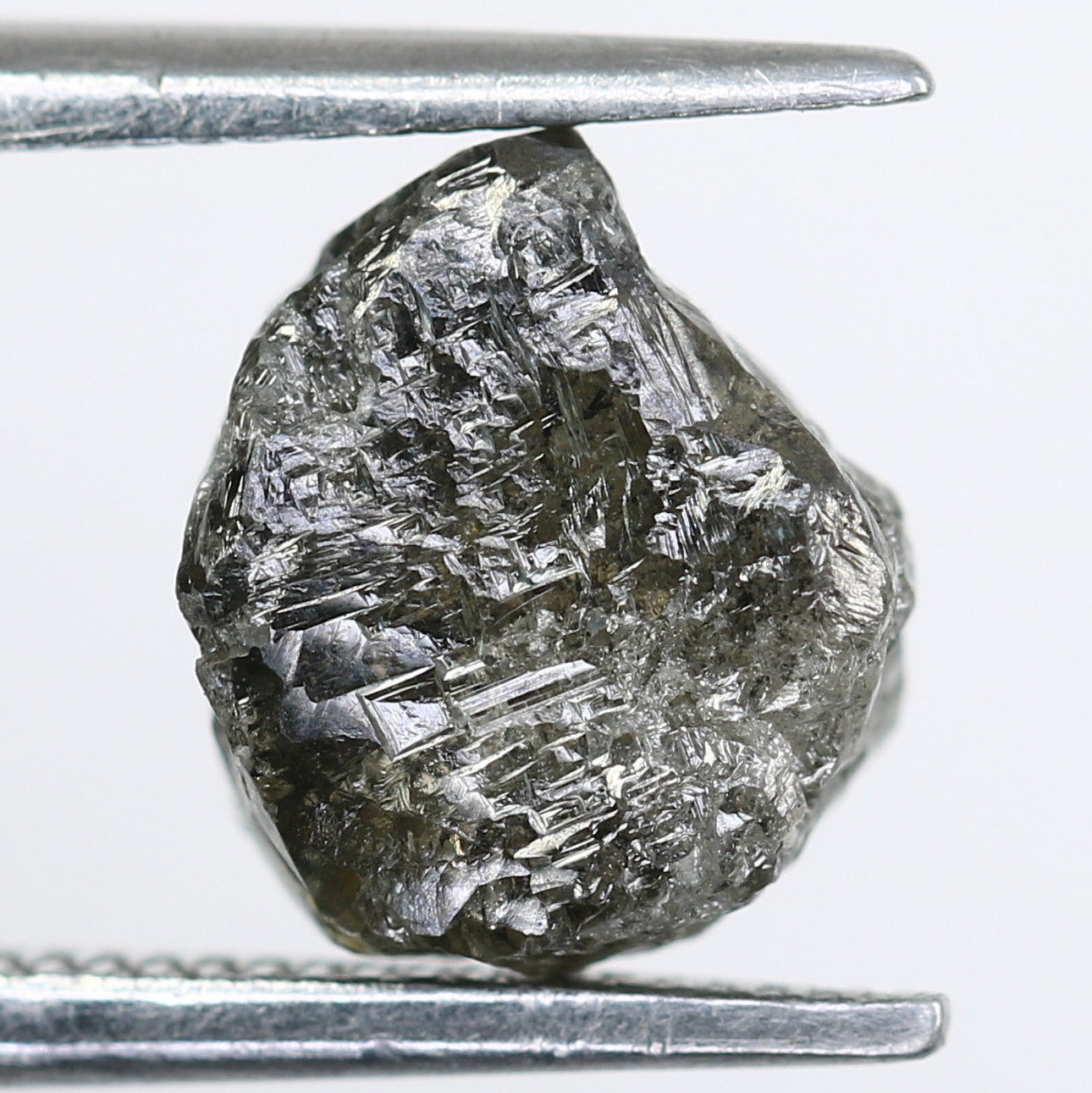 2.54 CT Salt And Pepper Irregular Cut Rough Diamond For Engagement Ring - JayKrishna Diamond