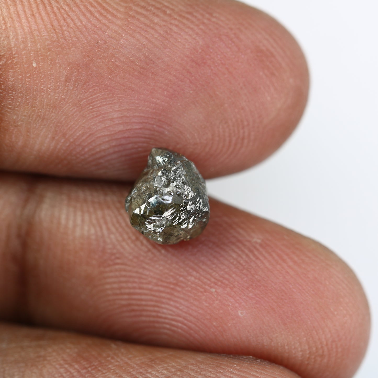 2.54 CT Salt And Pepper Irregular Cut Rough Diamond For Engagement Ring - JayKrishna Diamond