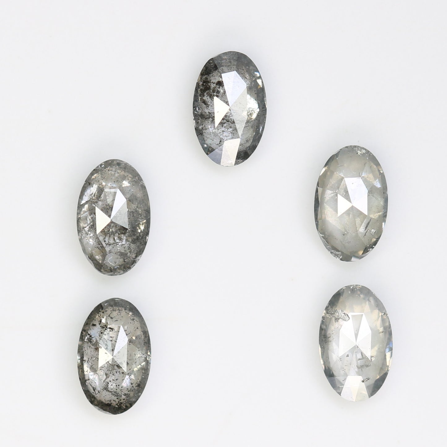 0.70 CT Salt And Pepper Natural Oval Cut Loose Diamond For Engagement Ring - JayKrishna Diamond