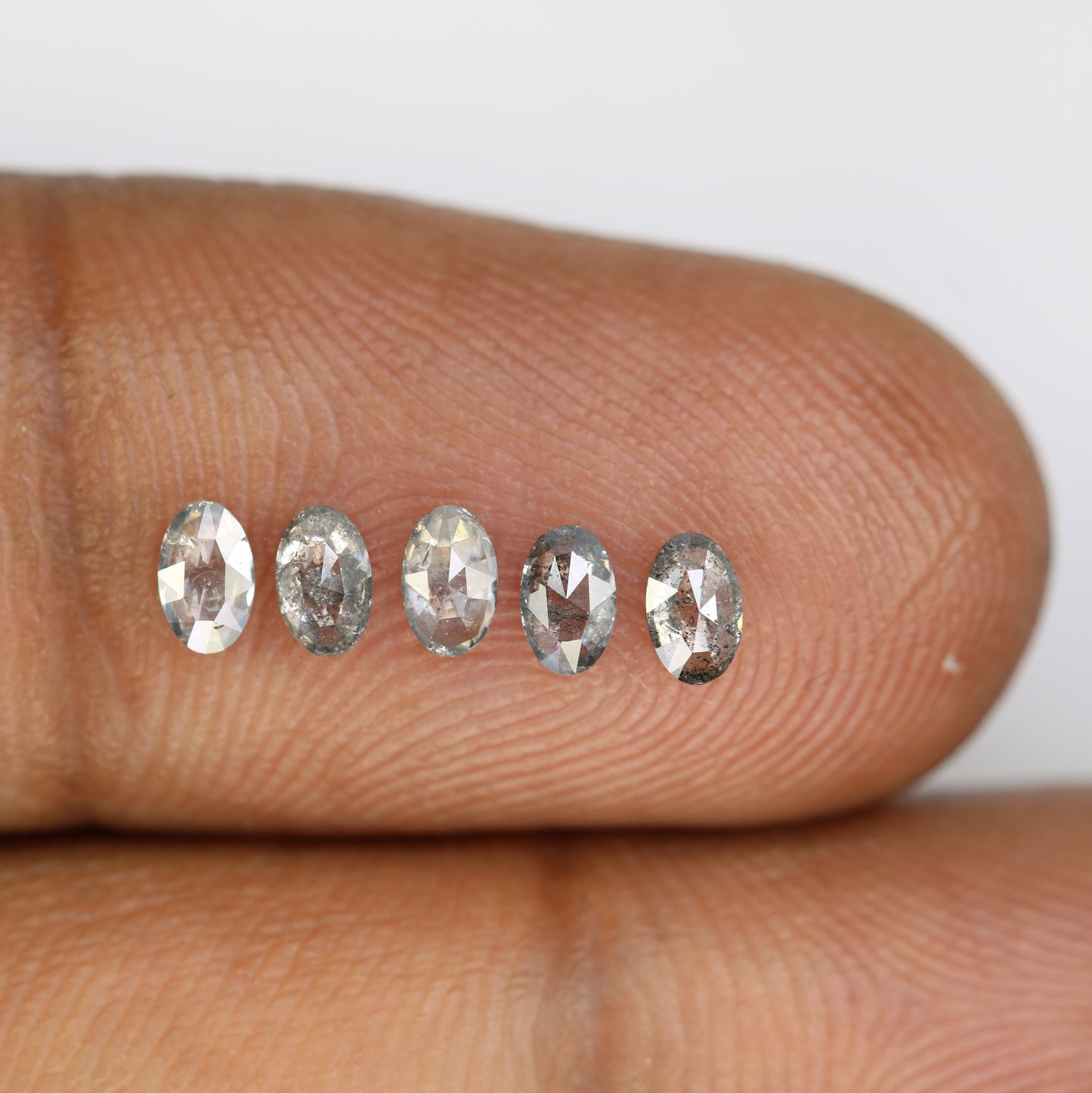 0.70 CT Salt And Pepper Natural Oval Cut Loose Diamond For Engagement Ring - JayKrishna Diamond