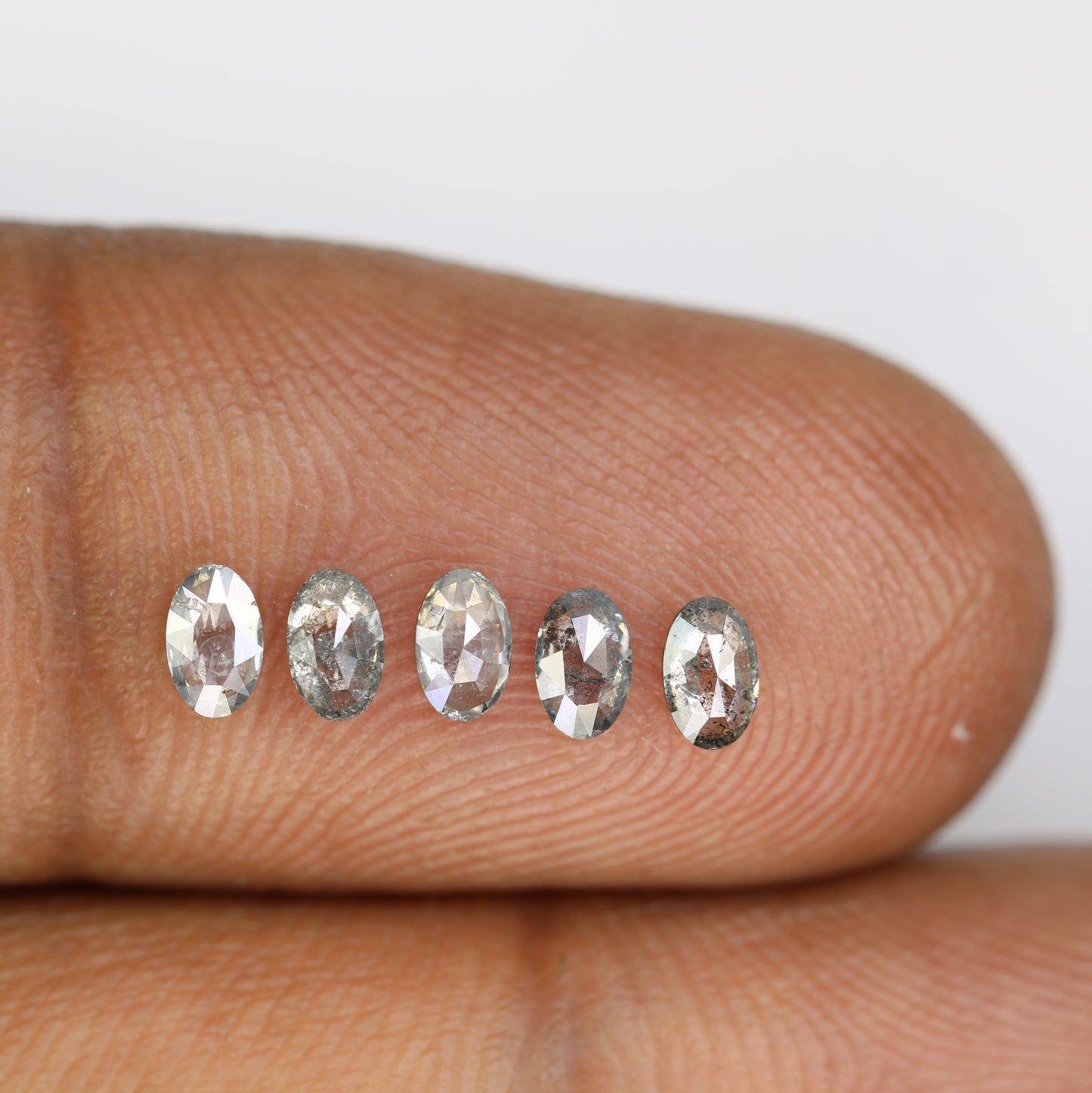 0.70 CT Salt And Pepper Natural Oval Cut Loose Diamond For Engagement Ring - JayKrishna Diamond
