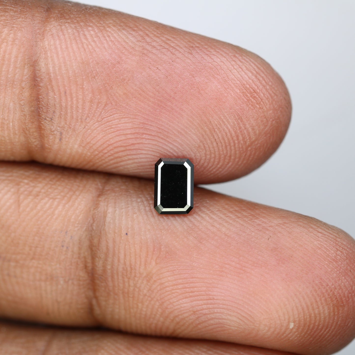 0.50 CT Loose Black Emerald Shape Diamond For Engagement Ring - JayKrishna Diamond