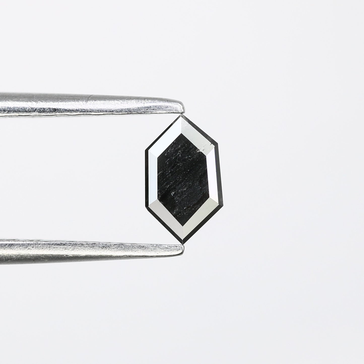 0.32 CT Elongated Hexagon Cut Black Diamond – Perfect for Engagement Rings | Unique Elongated Black Hexagon Diamond - JayKrishna Diamond