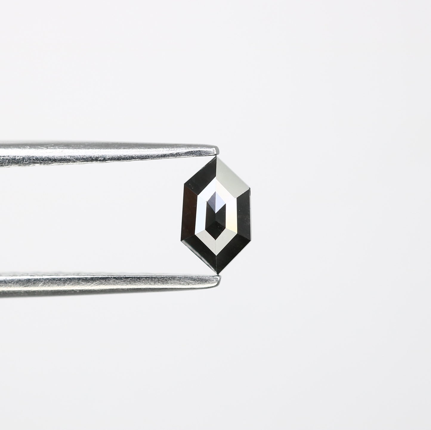 0.32 CT Elongated Hexagon Cut Black Diamond – Perfect for Engagement Rings | Unique Elongated Black Hexagon Diamond - JayKrishna Diamond