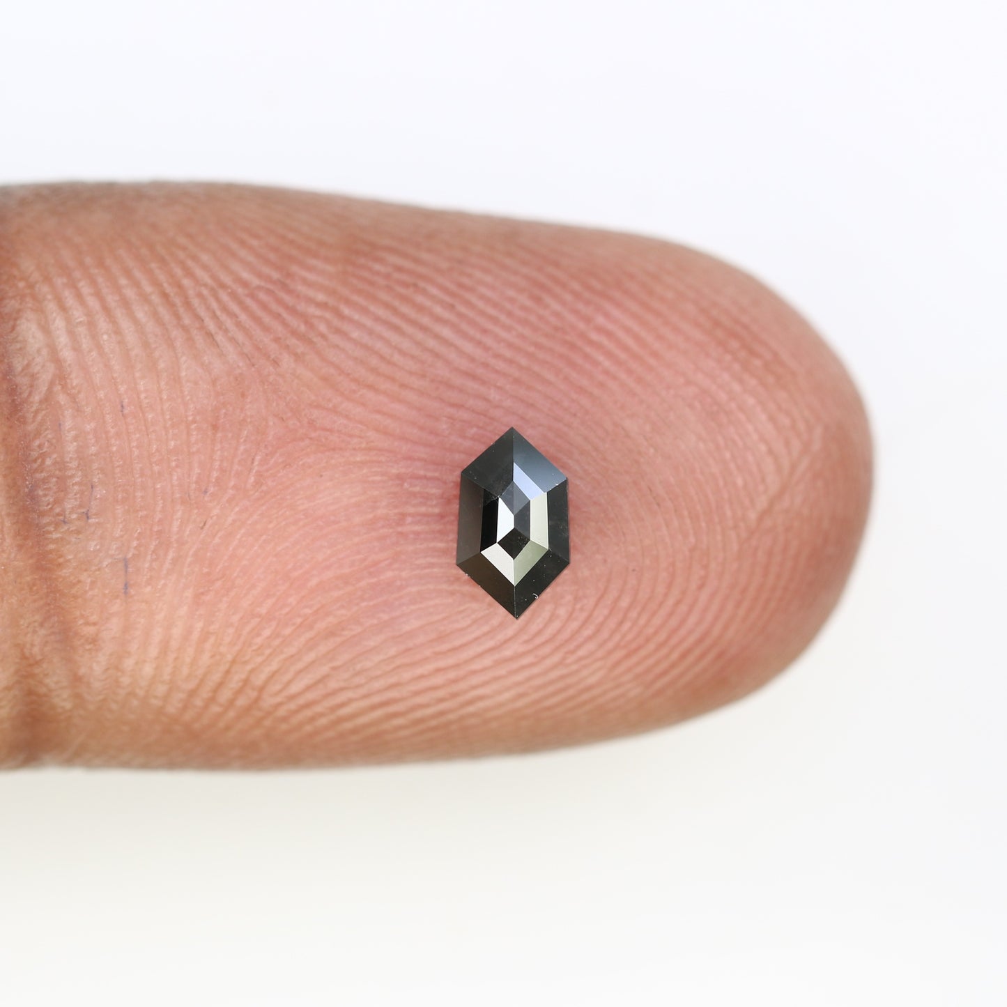 0.32 CT Elongated Hexagon Cut Black Diamond – Perfect for Engagement Rings | Unique Elongated Black Hexagon Diamond - JayKrishna Diamond