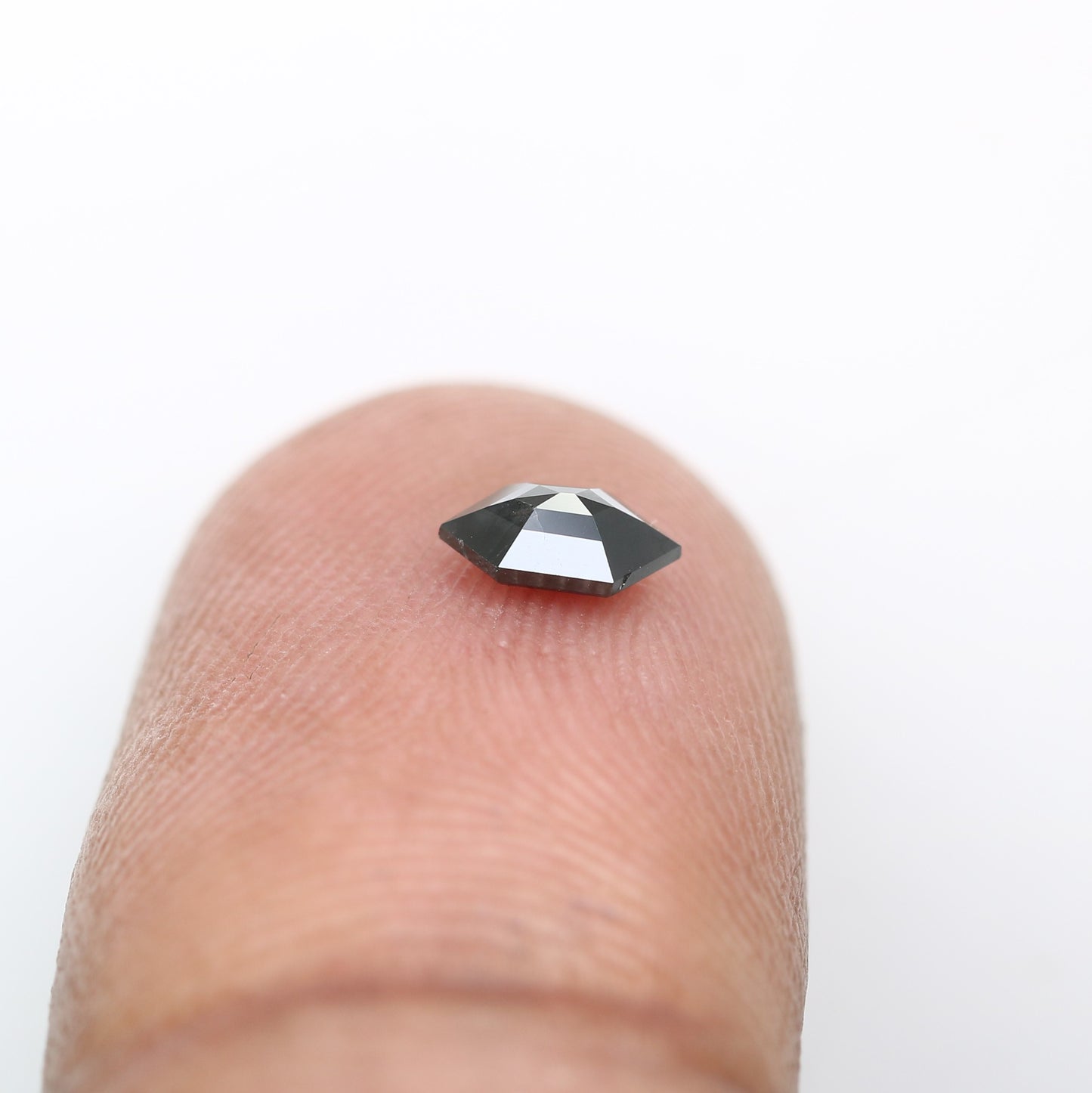 0.32 CT Elongated Hexagon Cut Black Diamond – Perfect for Engagement Rings | Unique Elongated Black Hexagon Diamond - JayKrishna Diamond