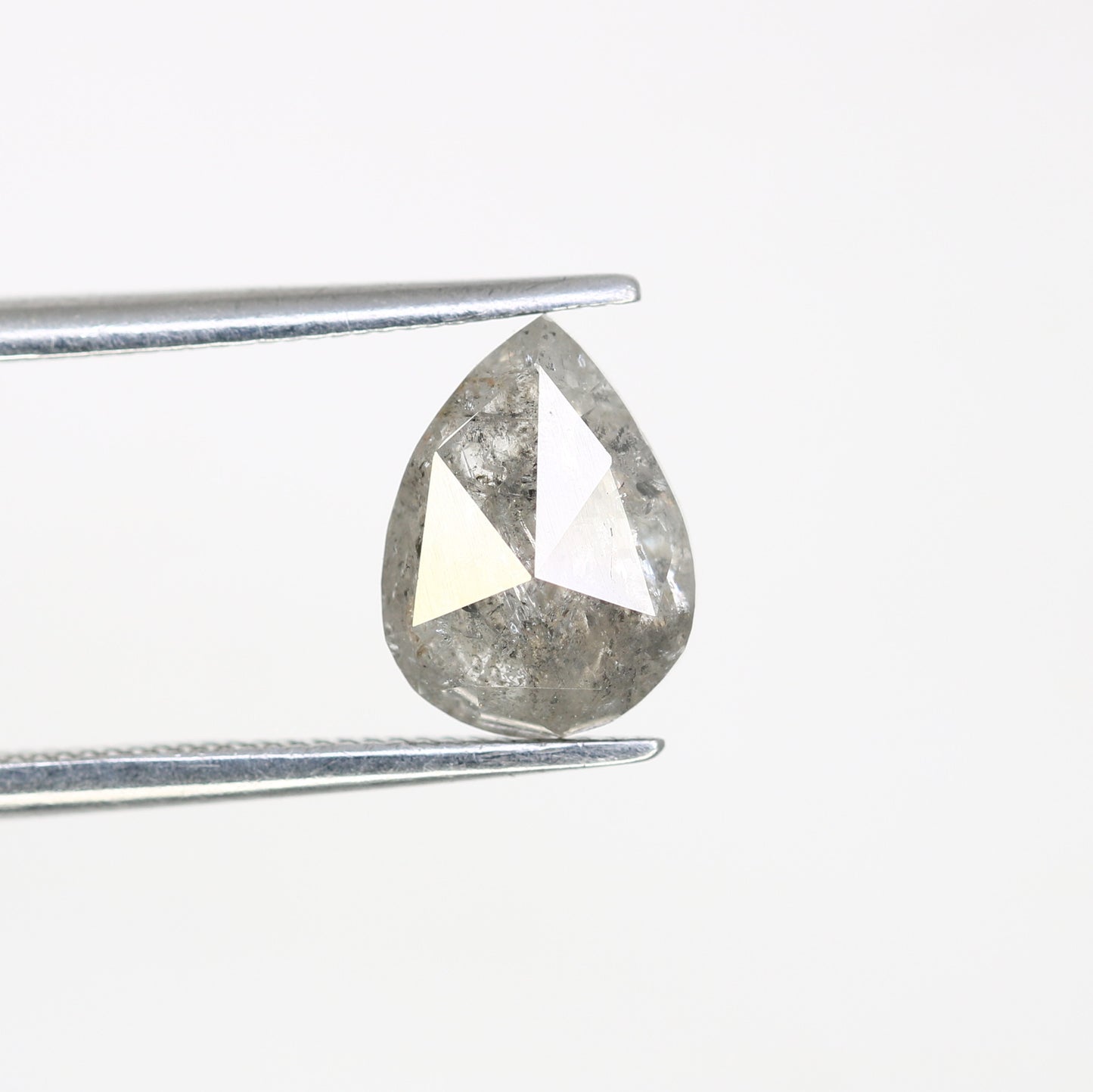 1.78 CT Natural Pear Shape 8.90 MM Salt And Pepper Diamond For Engagement Ring - JayKrishna Diamond