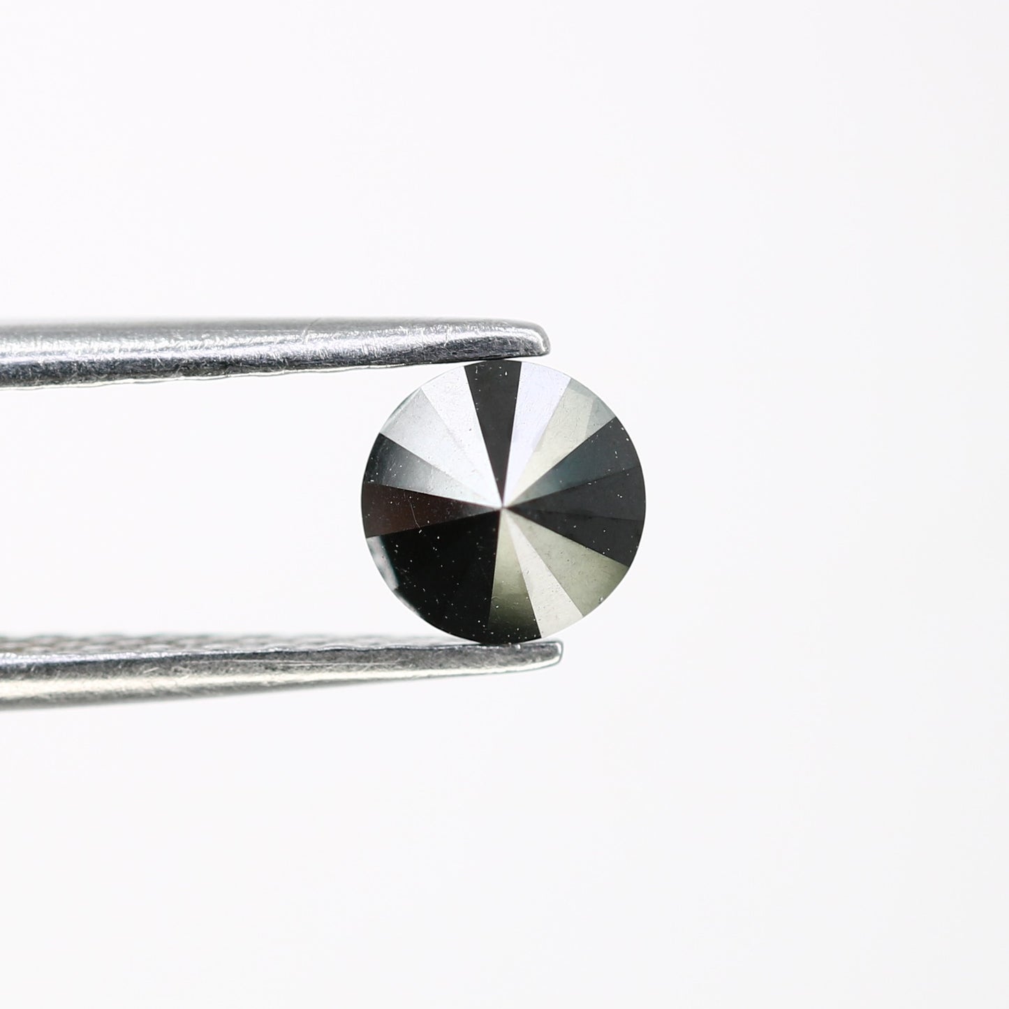 0.69 CT 5.10 x 3.90 MM Natural Black Round Brilliant Cut Diamond For Wedding Ring - JayKrishna Diamond