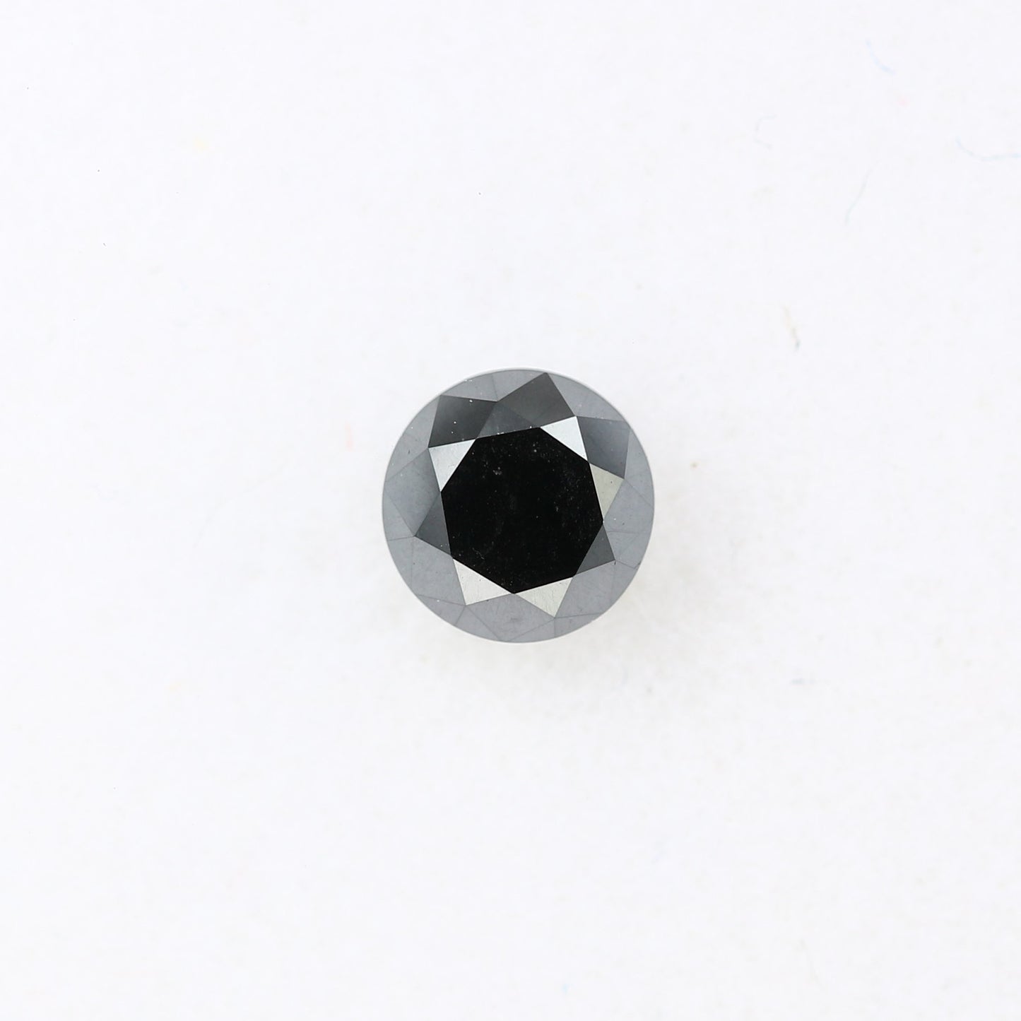 0.69 CT 5.10 x 3.90 MM Natural Black Round Brilliant Cut Diamond For Wedding Ring - JayKrishna Diamond