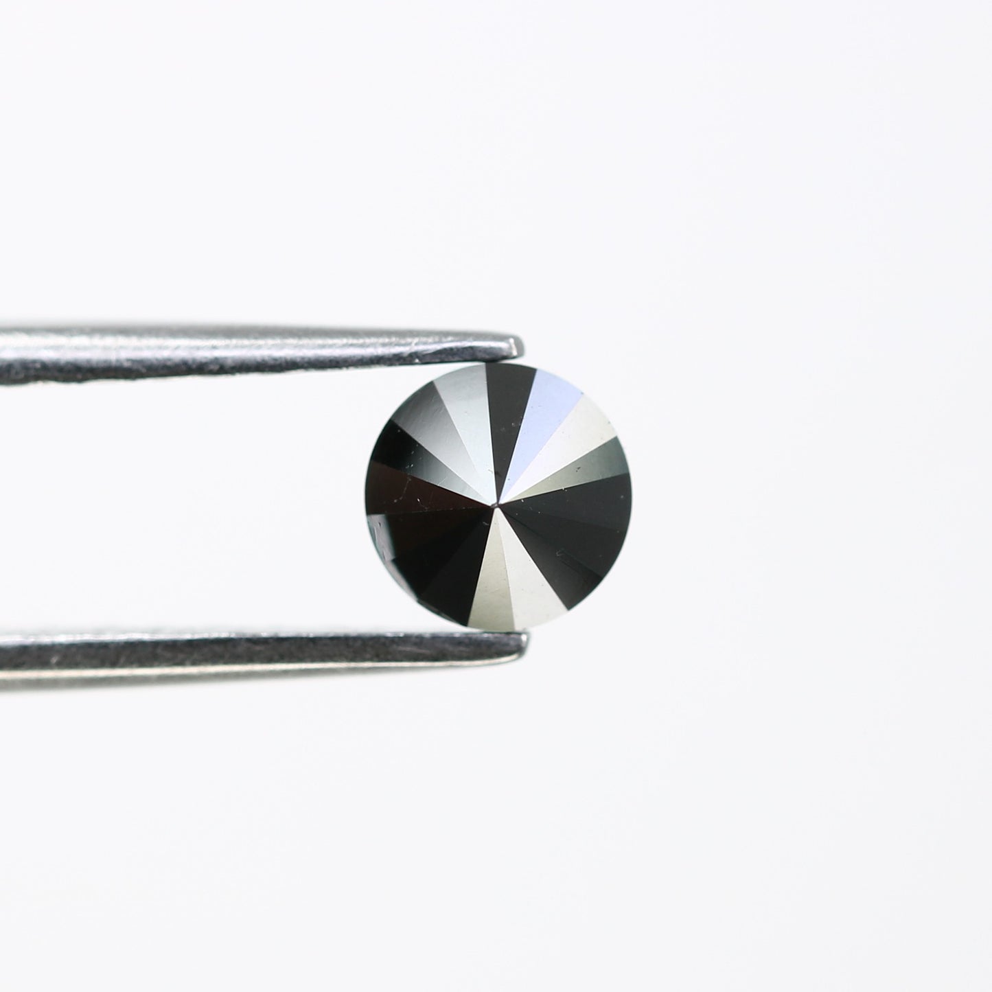 0.69 CT 5.00 MM Round Brilliant Cut Black Loose Diamond For Wedding Ring - JayKrishna Diamond