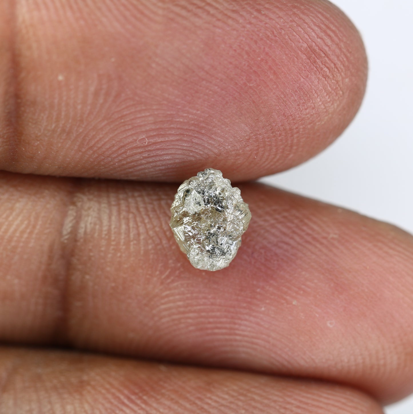 1.23 CT Salt And Pepper Rough Raw Uncut Diamond For Engagement Ring - JayKrishna Diamond