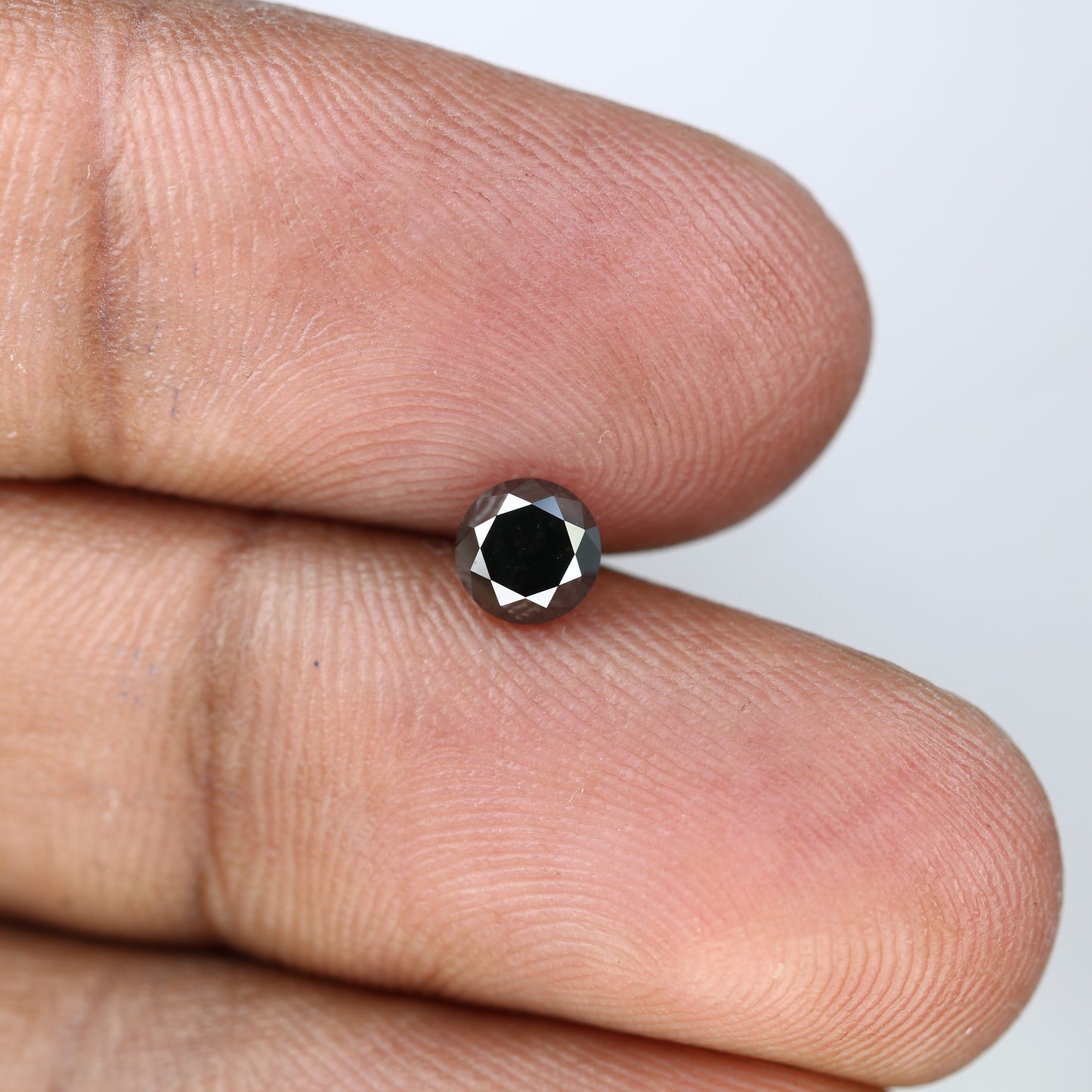 0.69 CT 5.00 MM Round Brilliant Cut Black Loose Diamond For Wedding Ring - JayKrishna Diamond