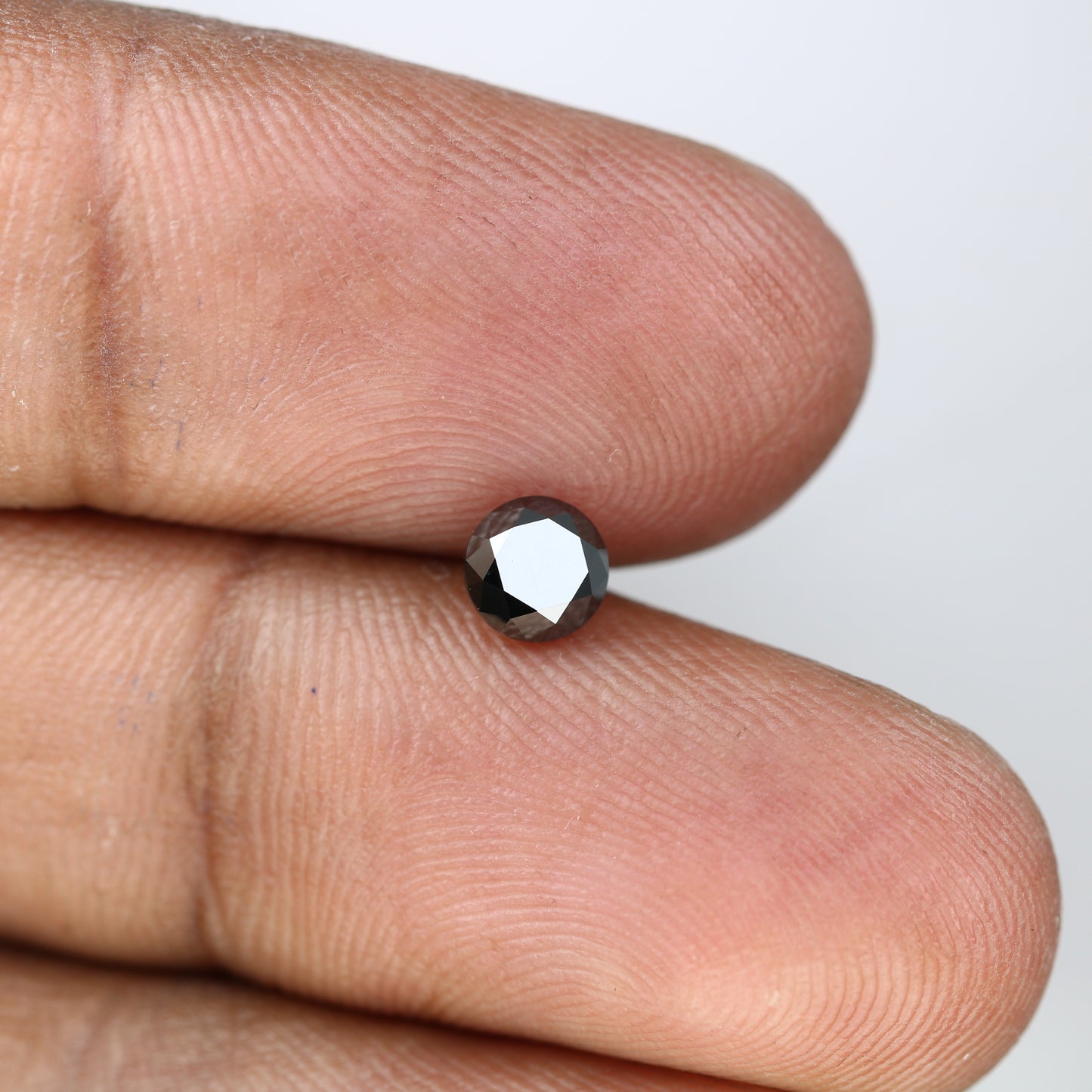 0.69 CT 5.00 MM Round Brilliant Cut Black Loose Diamond For Wedding Ring - JayKrishna Diamond