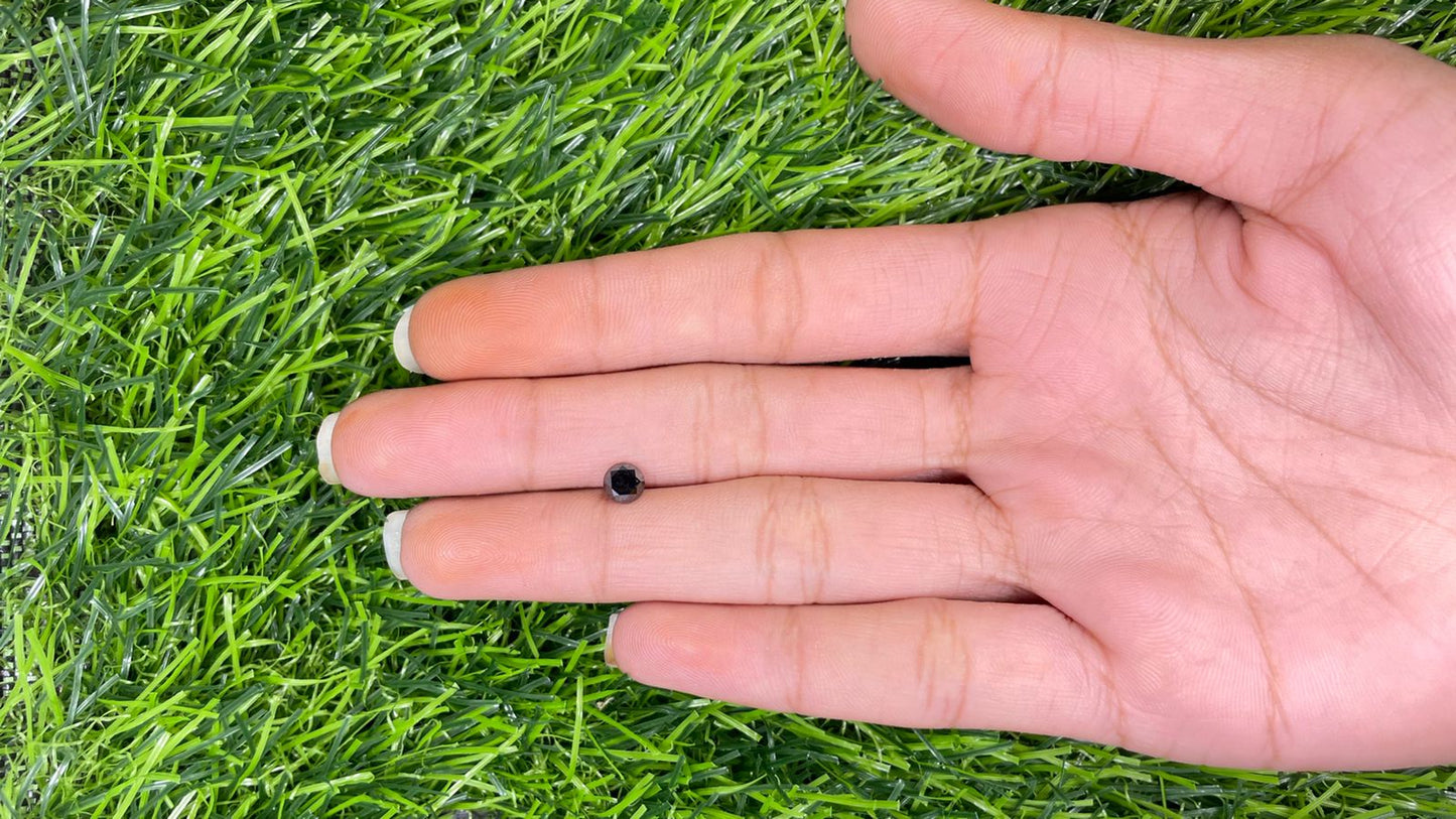 0.69 CT 5.00 MM Round Brilliant Cut Black Loose Diamond For Wedding Ring - JayKrishna Diamond