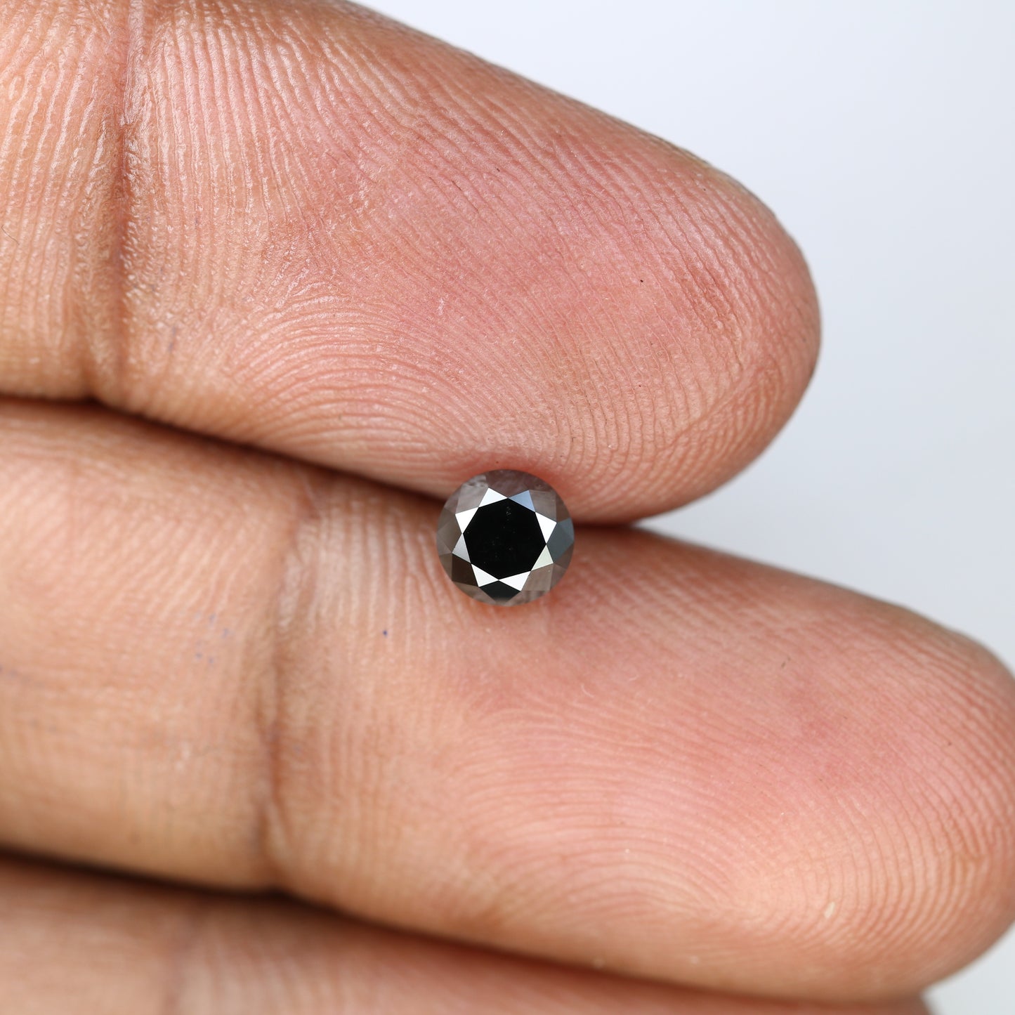 0.72 CT 5.10 MM Natural Round Brilliant Cut Black Loose Diamond For Wedding Ring - JayKrishna Diamond