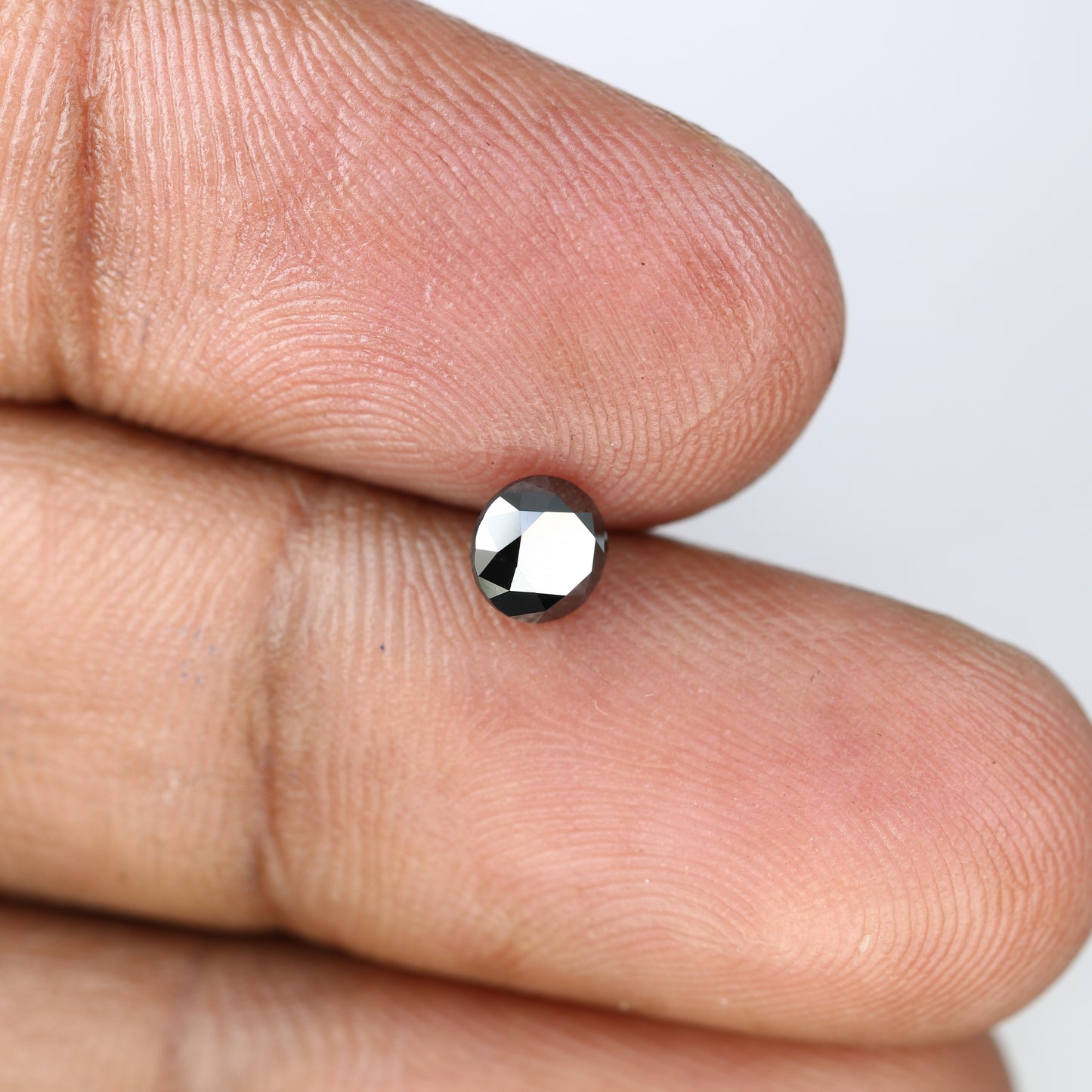 0.72 CT 5.10 MM Natural Round Brilliant Cut Black Loose Diamond For Wedding Ring - JayKrishna Diamond