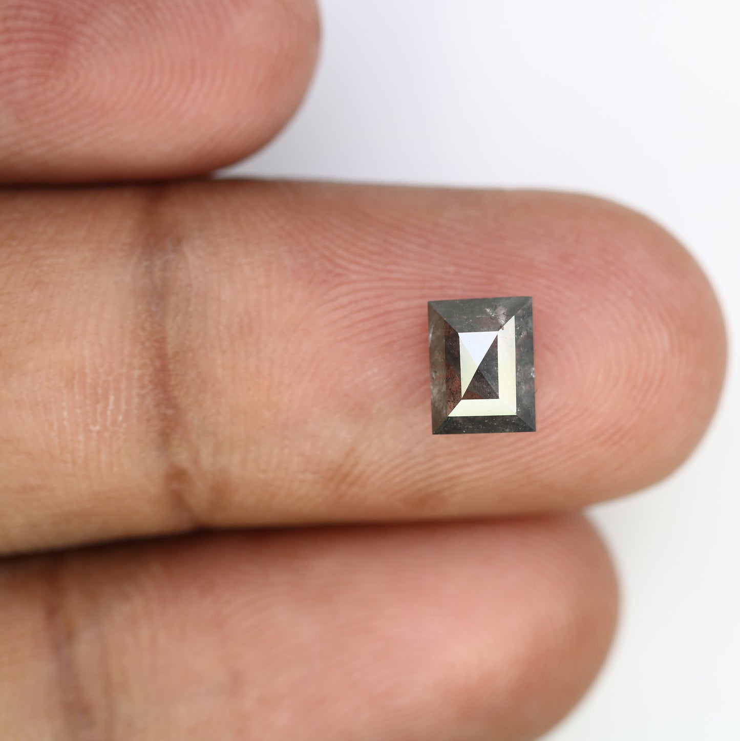 1.70 CT Geometric Shaped 6.90 MM Loose Salt And Pepper Diamond For Wedding Ring - JayKrishna Diamond