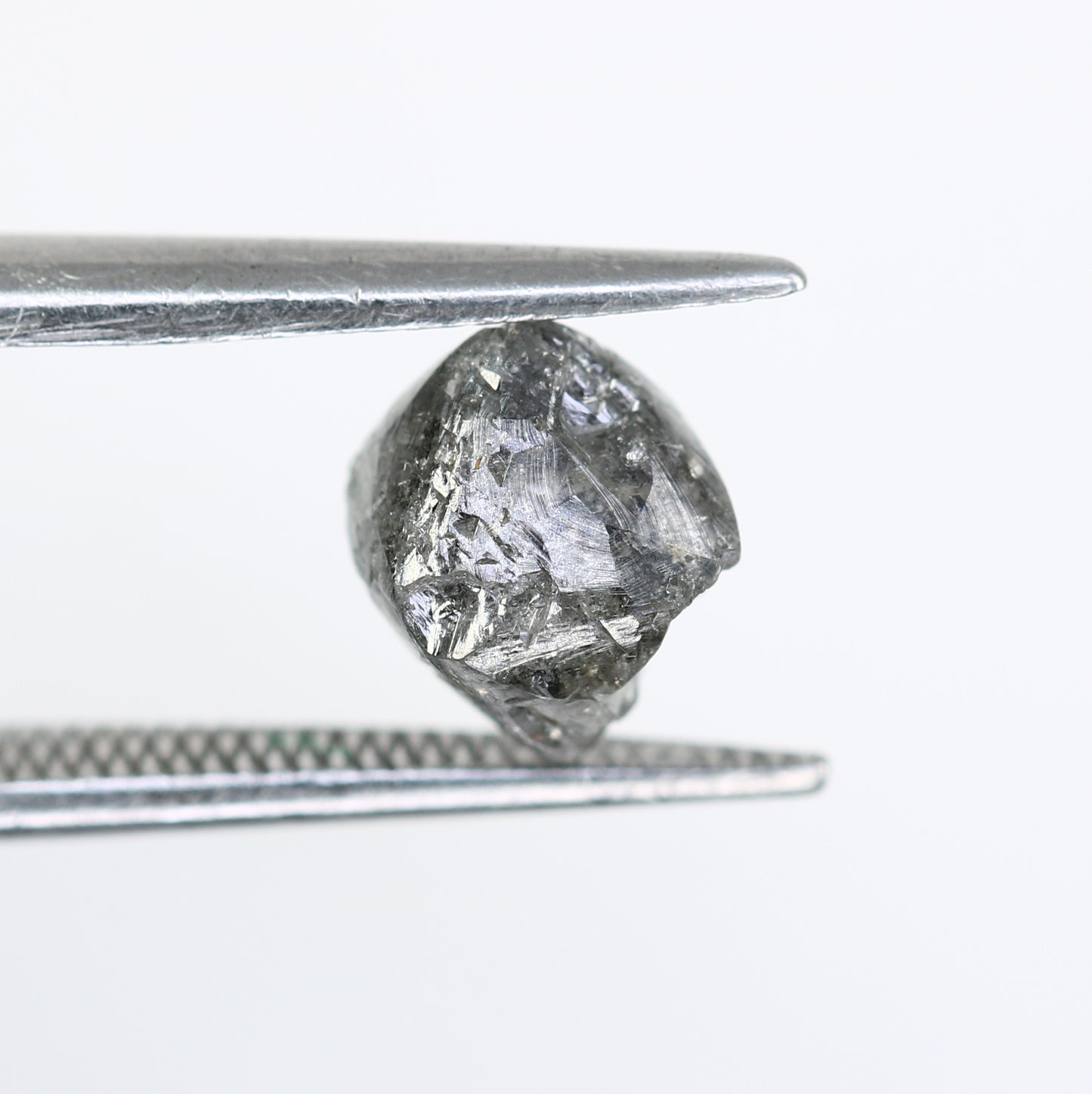 2.02 CT Raw Uncut Salt And Pepper Rough Diamond For Engagement Ring - JayKrishna Diamond