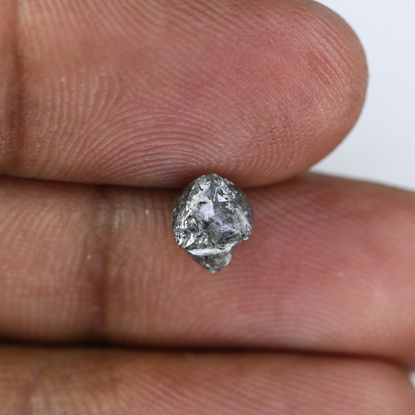 2.02 CT Raw Uncut Salt And Pepper Rough Diamond For Engagement Ring - JayKrishna Diamond