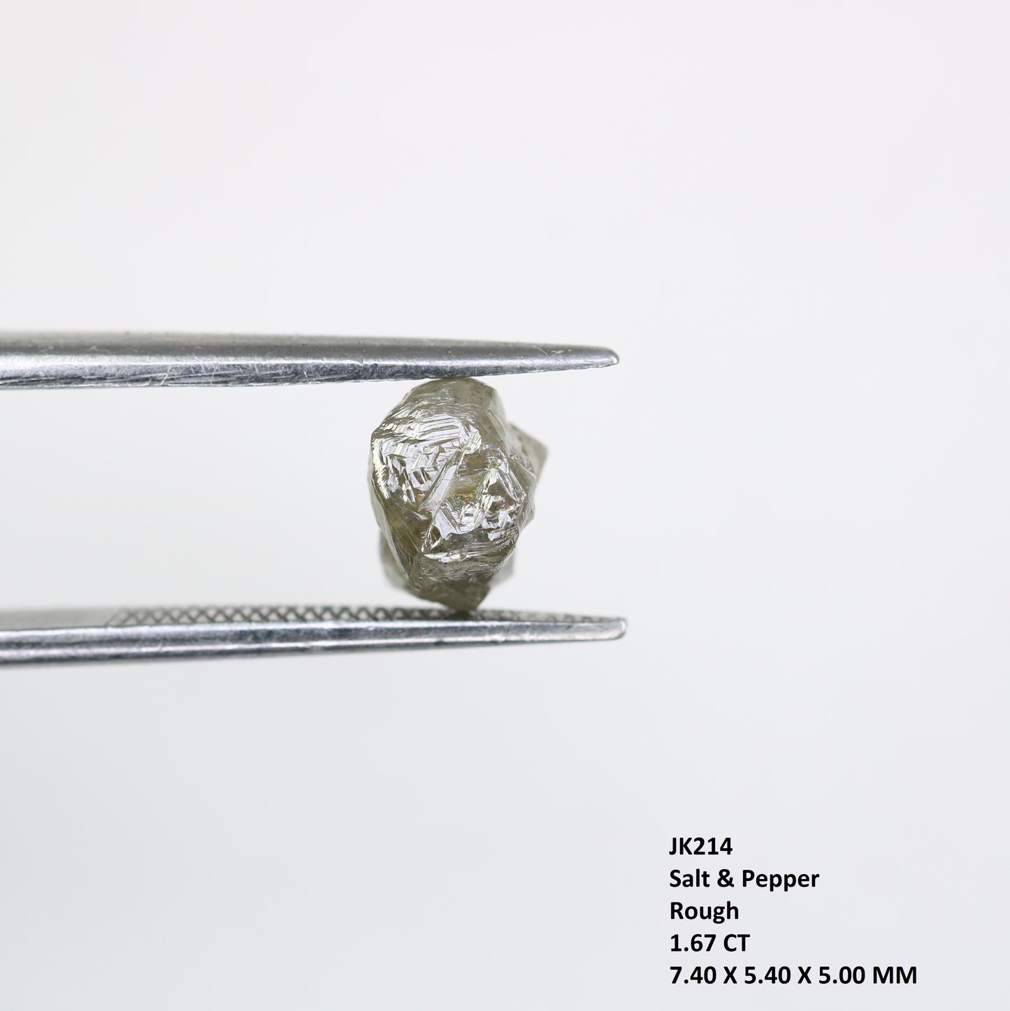 1.67 CT Irregular Cut Raw Salt And Pepper Rough Diamond For Engagement Ring - JayKrishna Diamond