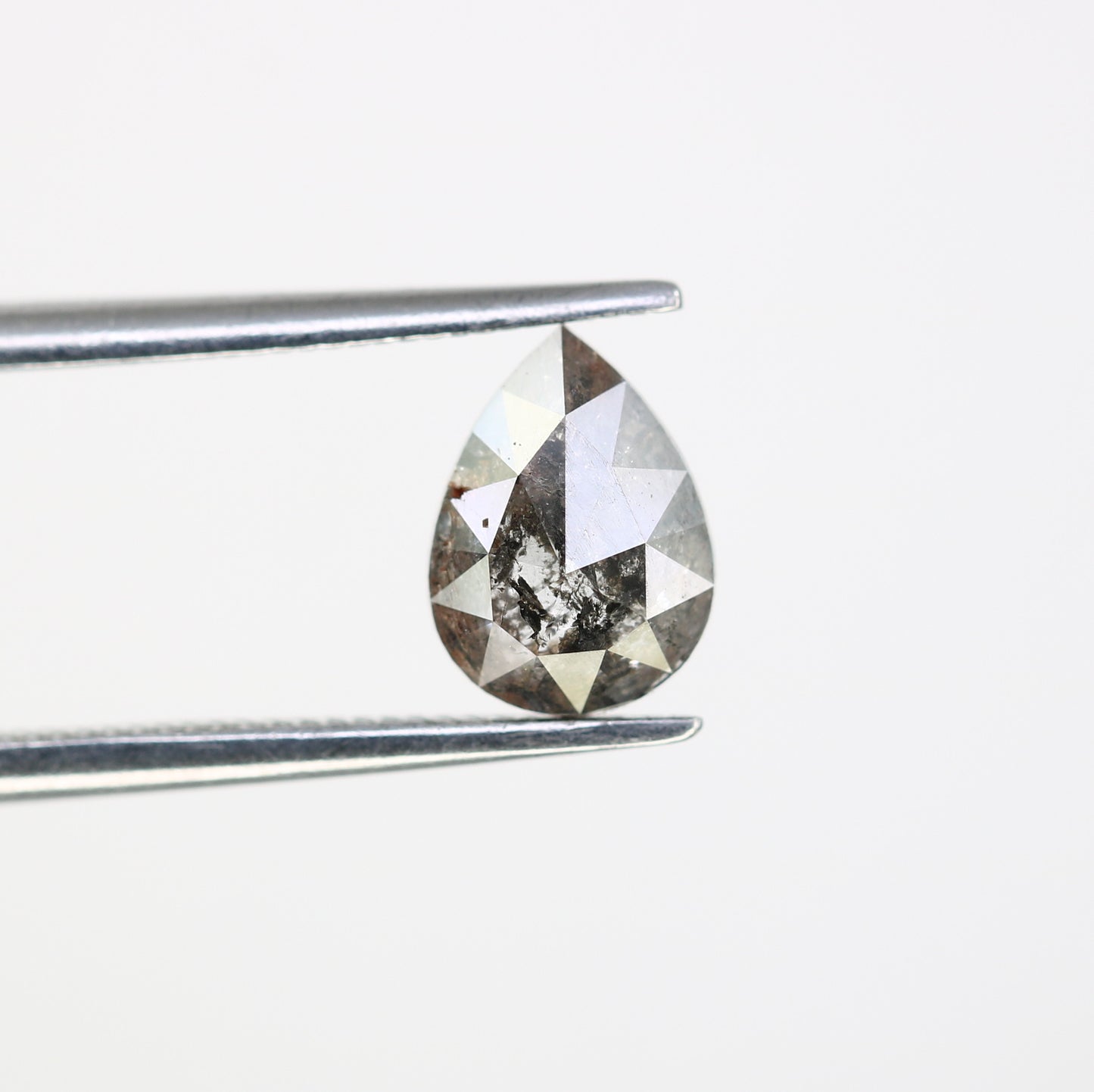 1.15 CT Pear Shape 7.70 MM Salt And Pepper Diamond For Engagement Ring - JayKrishna Diamond
