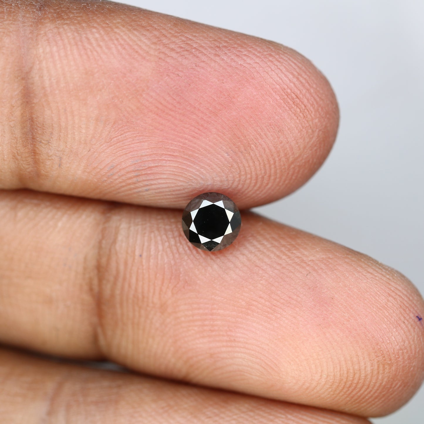 0.68 CT 5.10 MM Black Round Brilliant Cut Loose Diamond for Wedding Ring - Unique Gemstone for Custom Bridal Jewelry Designs - JayKrishna Diamond