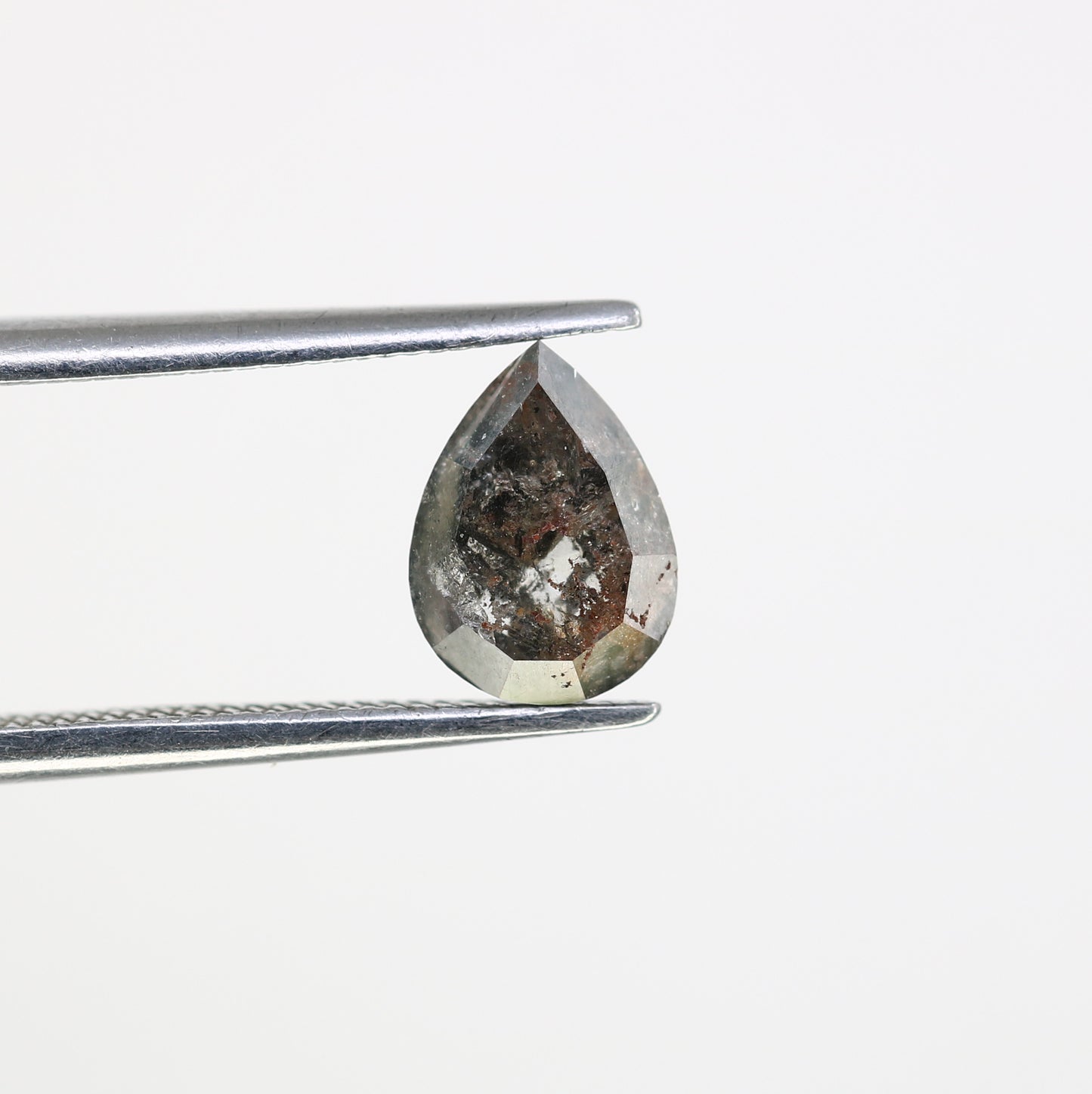 1.15 CT Pear Shape 7.70 MM Salt And Pepper Diamond For Engagement Ring - JayKrishna Diamond