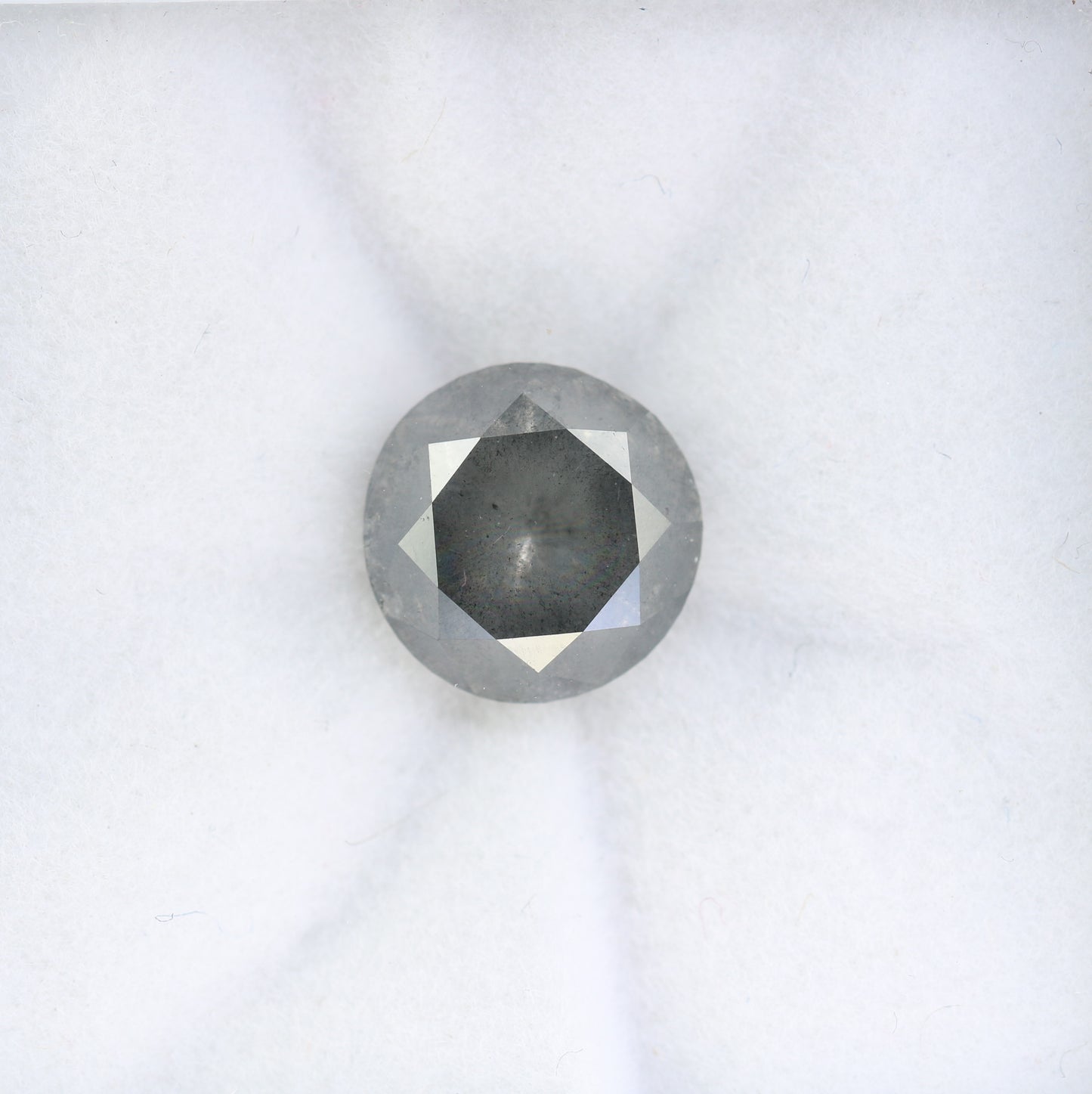 4.57 CT Salt And Pepper Loose Round Brilliant Cut Diamond For Galaxy Ring - JayKrishna Diamond