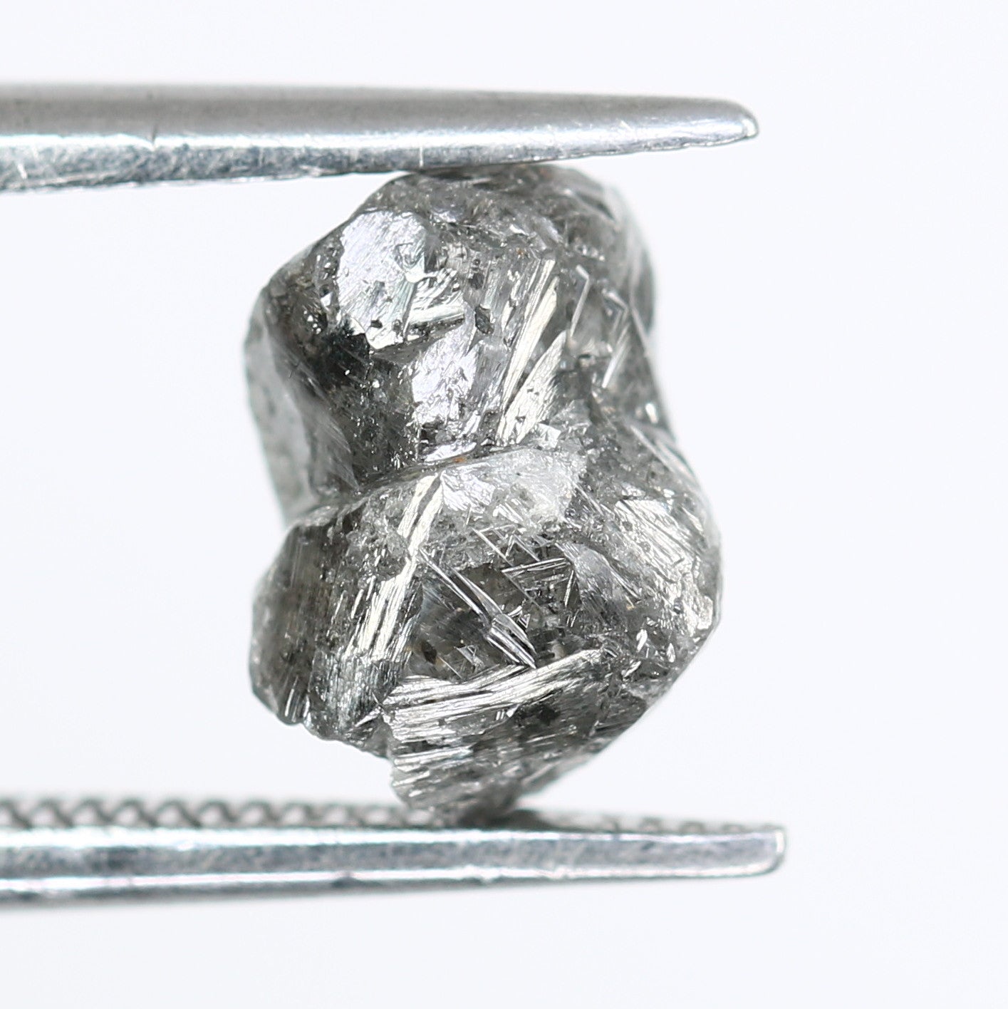 2.04 CT Raw Salt And Pepper Irregular Cut Rough Diamond For Engagement Ring - JayKrishna Diamond