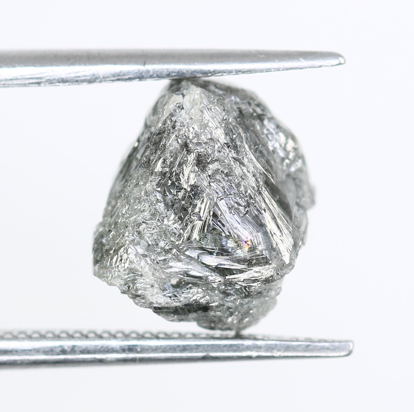 3.20 CT Raw Irregular Cut Rough Salt And Pepper Diamond For Engagement Ring - JayKrishna Diamond