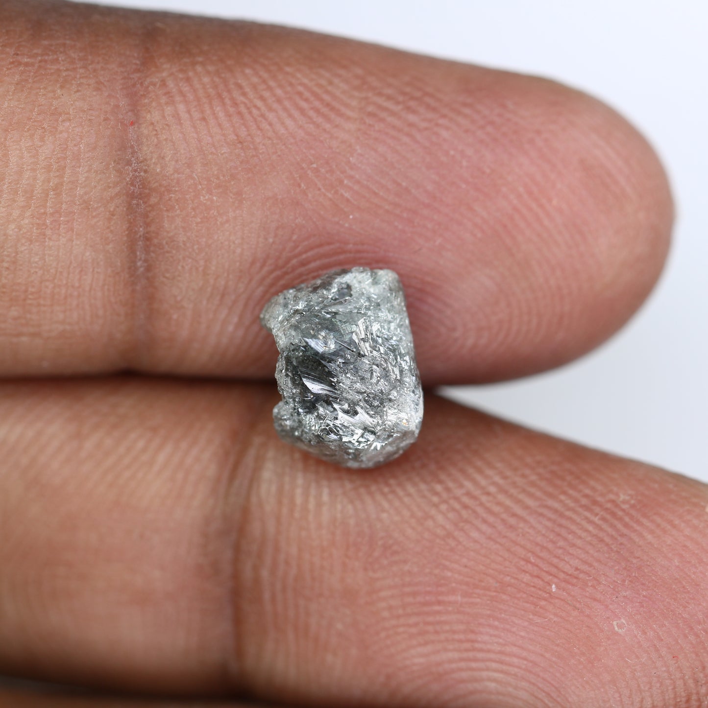 3.20 CT Raw Irregular Cut Rough Salt And Pepper Diamond For Engagement Ring - JayKrishna Diamond