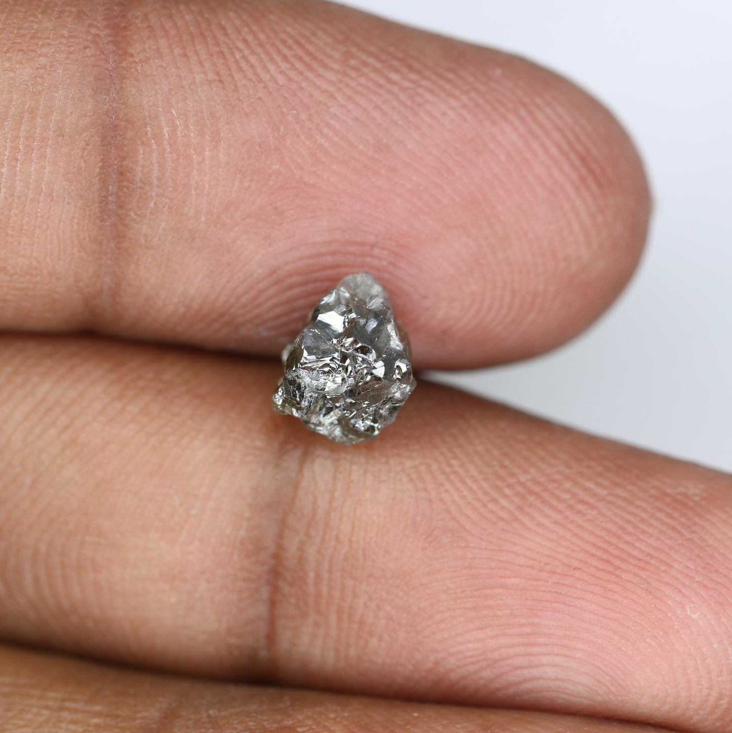 2.50 CT Raw Salt And Pepper Uncut Rough Diamond For Engagement Ring - JayKrishna Diamond