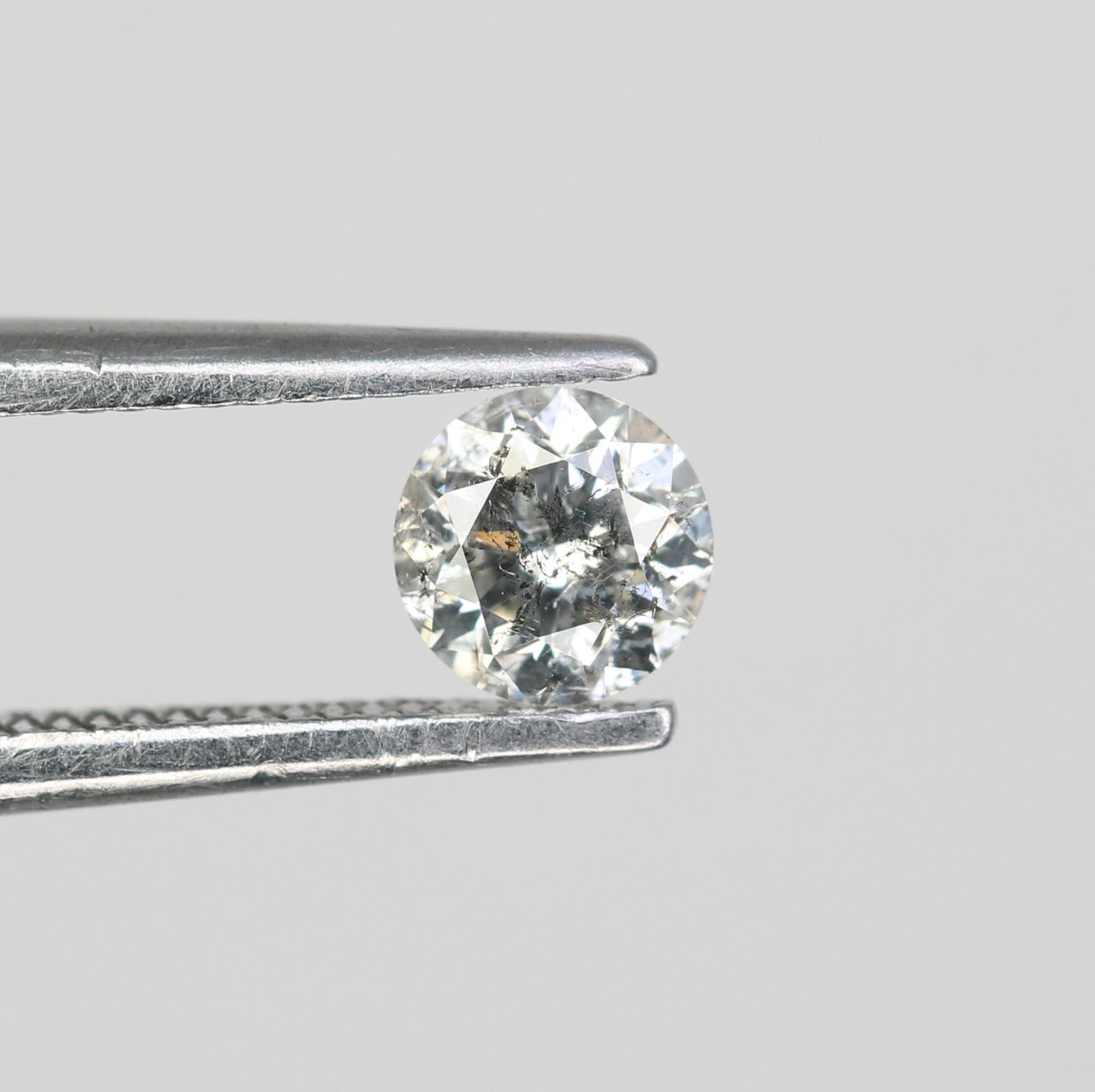 0.31 CT Natural Loose Round Brilliant Cut Salt and Pepper Diamond – Perfect for Galaxy Rings | Unique Salt and Pepper Round Diamond - JayKrishna Diamond