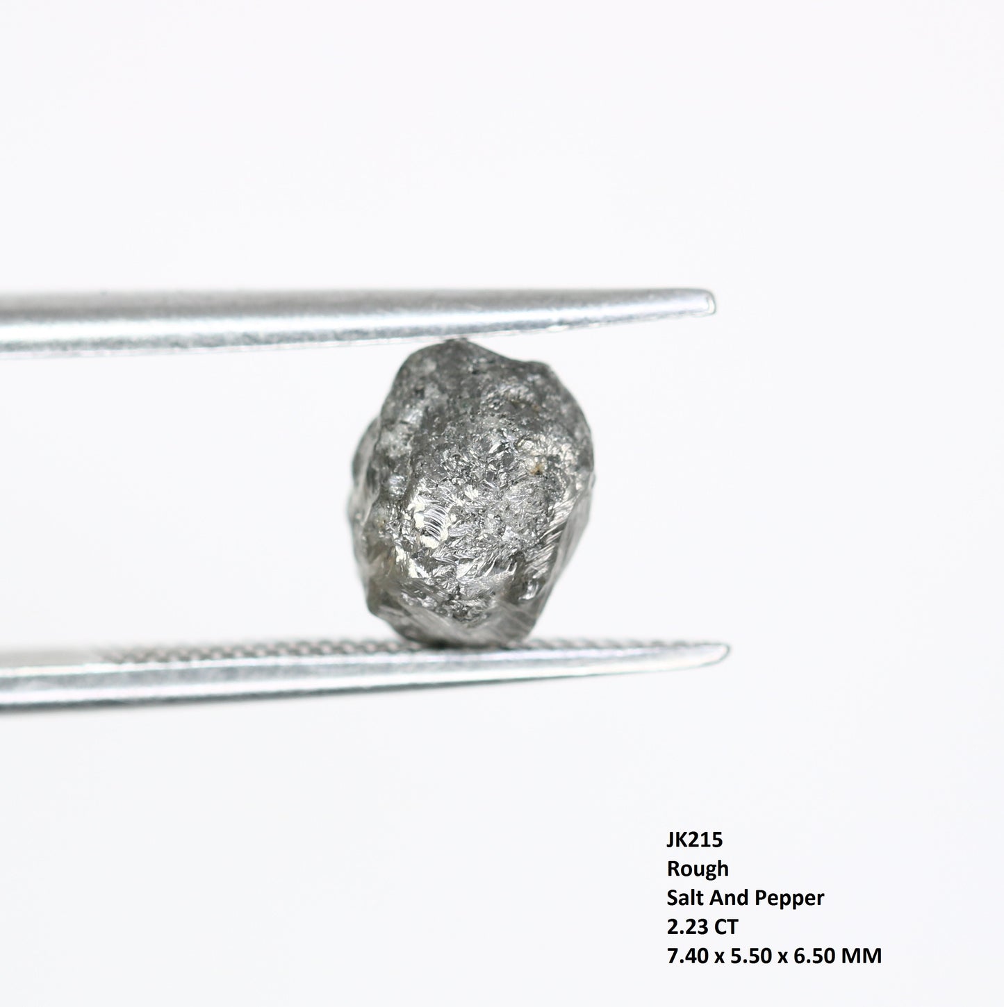 2.23 CT Raw Salt And Pepper Irregular Cut Rough Diamond For Engagement Ring - JayKrishna Diamond