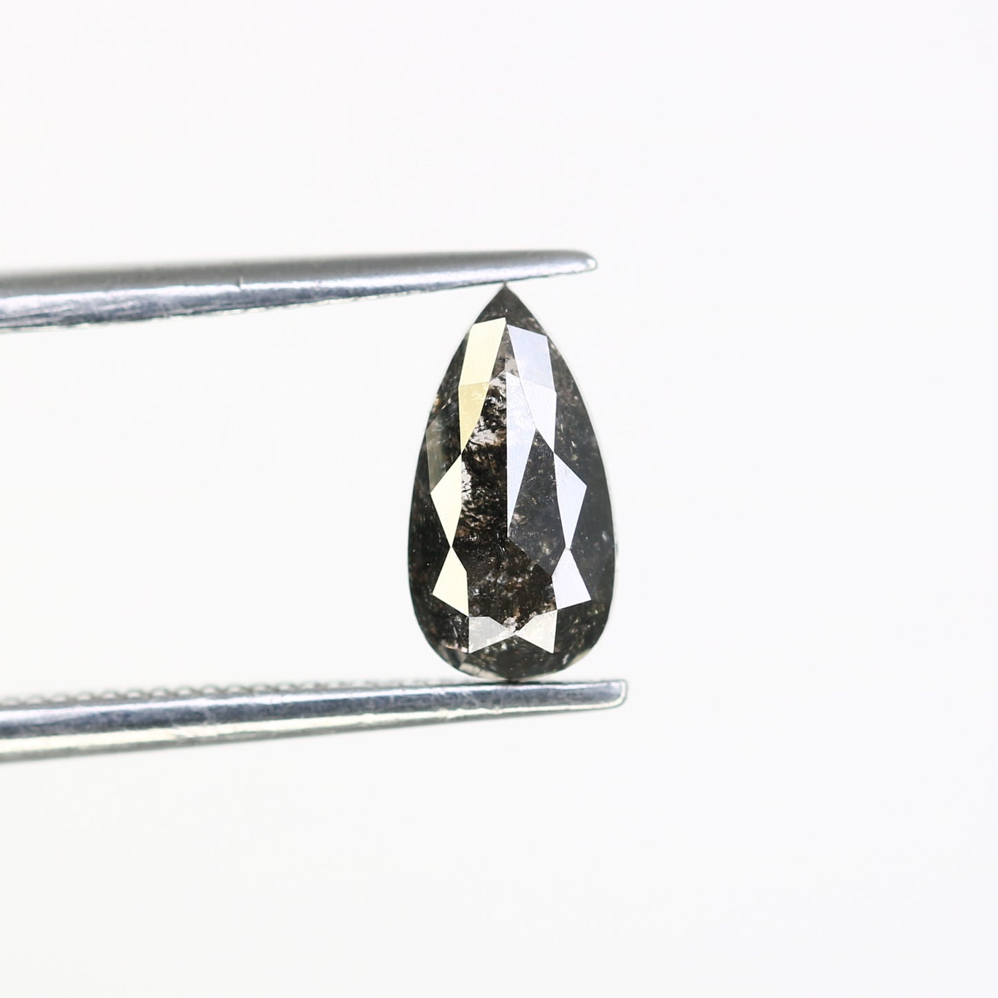 1.01 CT 8.20 MM Salt And Pepper Pear Shape Loose Diamond For Wedding Ring - JayKrishna Diamond