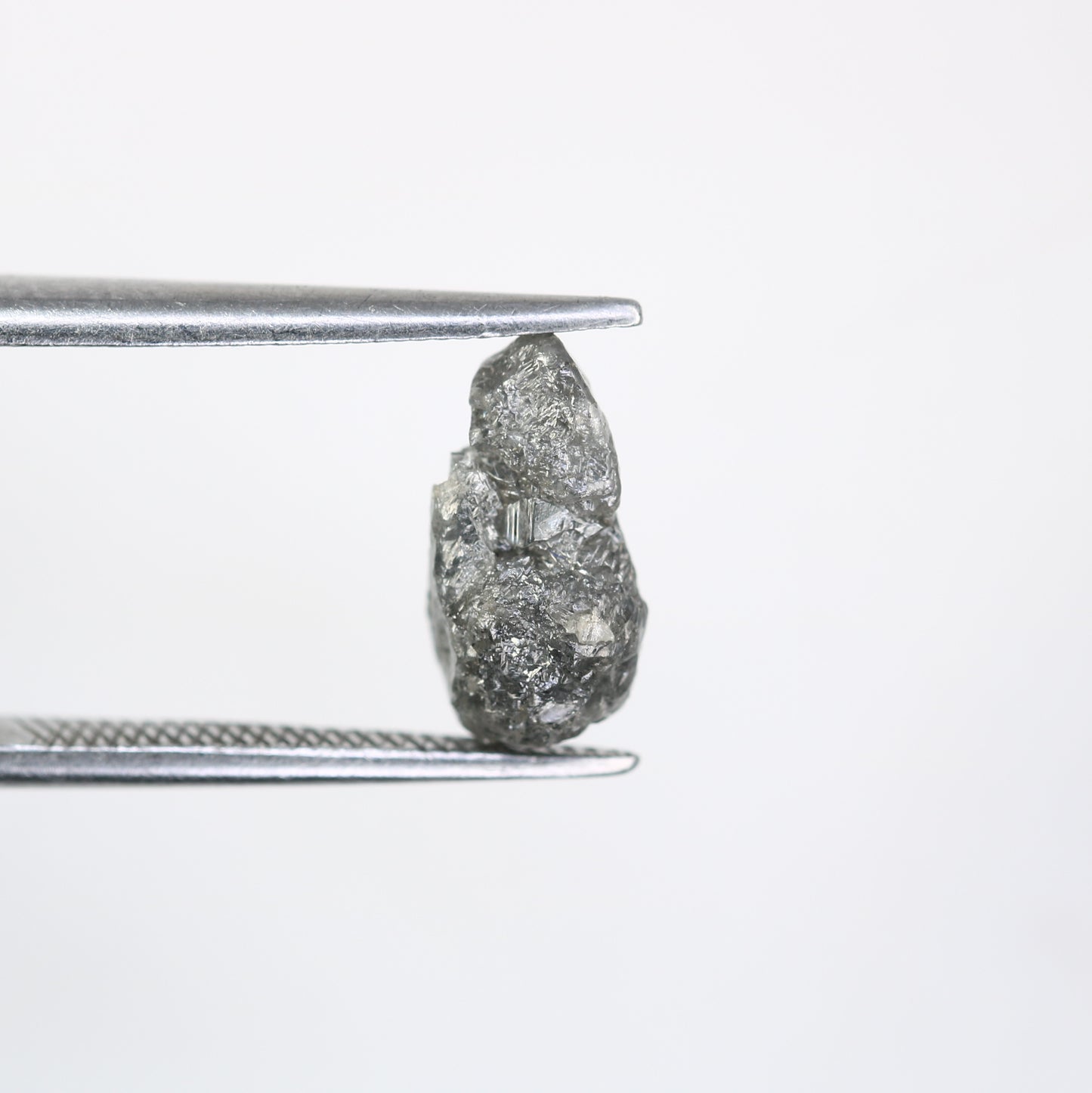 2.63 CT Raw Salt And Pepper Rough Irregular Cut Diamond For Engagement Ring - JayKrishna Diamond