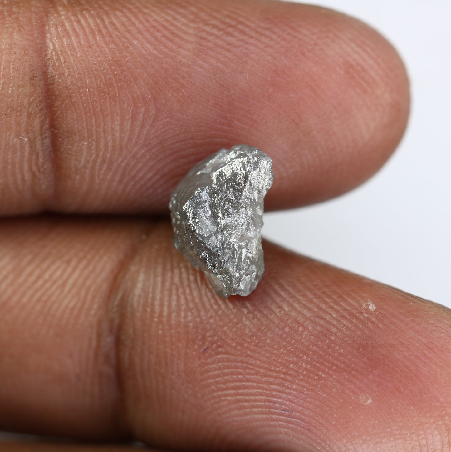 2.52 CT Raw Rough Irregular Cut Salt And Pepper Diamond For Engagement Ring - JayKrishna Diamond