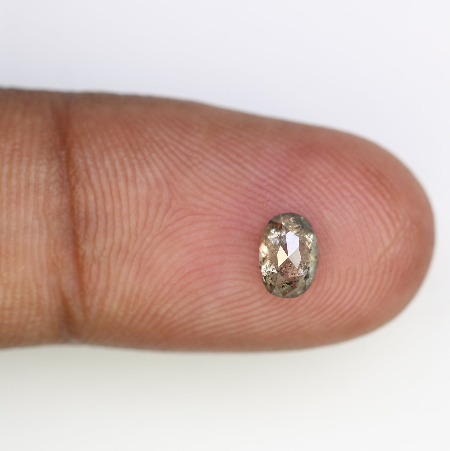 0.64 CT 6 MM Polished Oval Shape Natural Salt and Pepper Loose Diamond for a Distinctive Promise Ring: Elegant Gemstone Jewelry Piece - JayKrishna Diamond