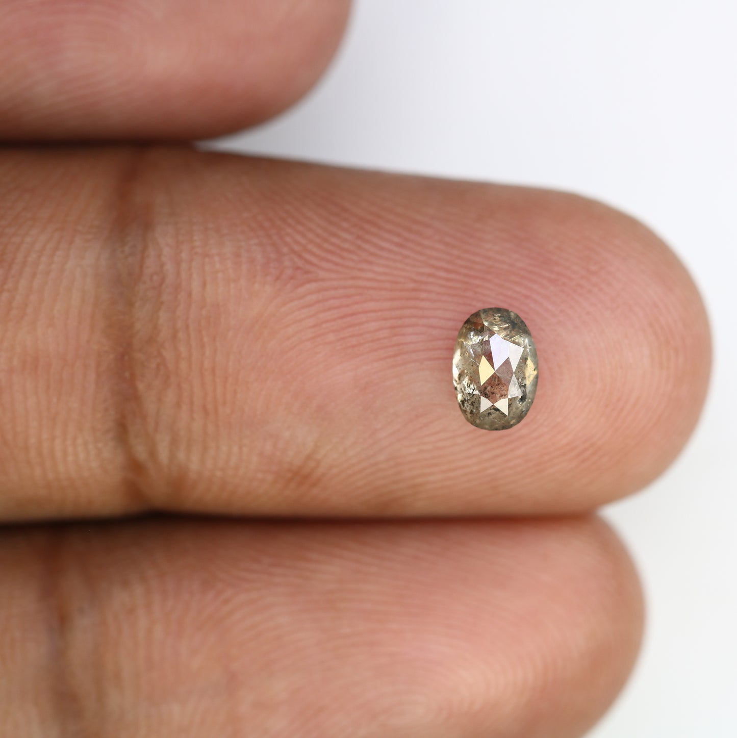 0.64 CT 6 MM Polished Oval Shape Natural Salt and Pepper Loose Diamond for a Distinctive Promise Ring: Elegant Gemstone Jewelry Piece - JayKrishna Diamond