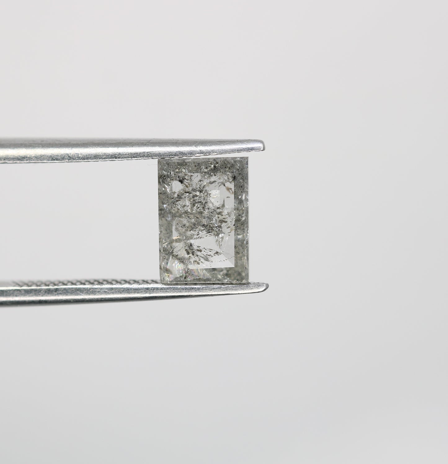 0.98 Carat Baguette Shape Natural Salt And Pepper Diamond For Wedding Ring - JayKrishna Diamond