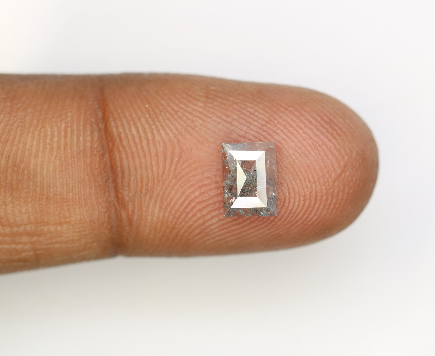 0.98 Carat Baguette Shape Natural Salt And Pepper Diamond For Wedding Ring - JayKrishna Diamond