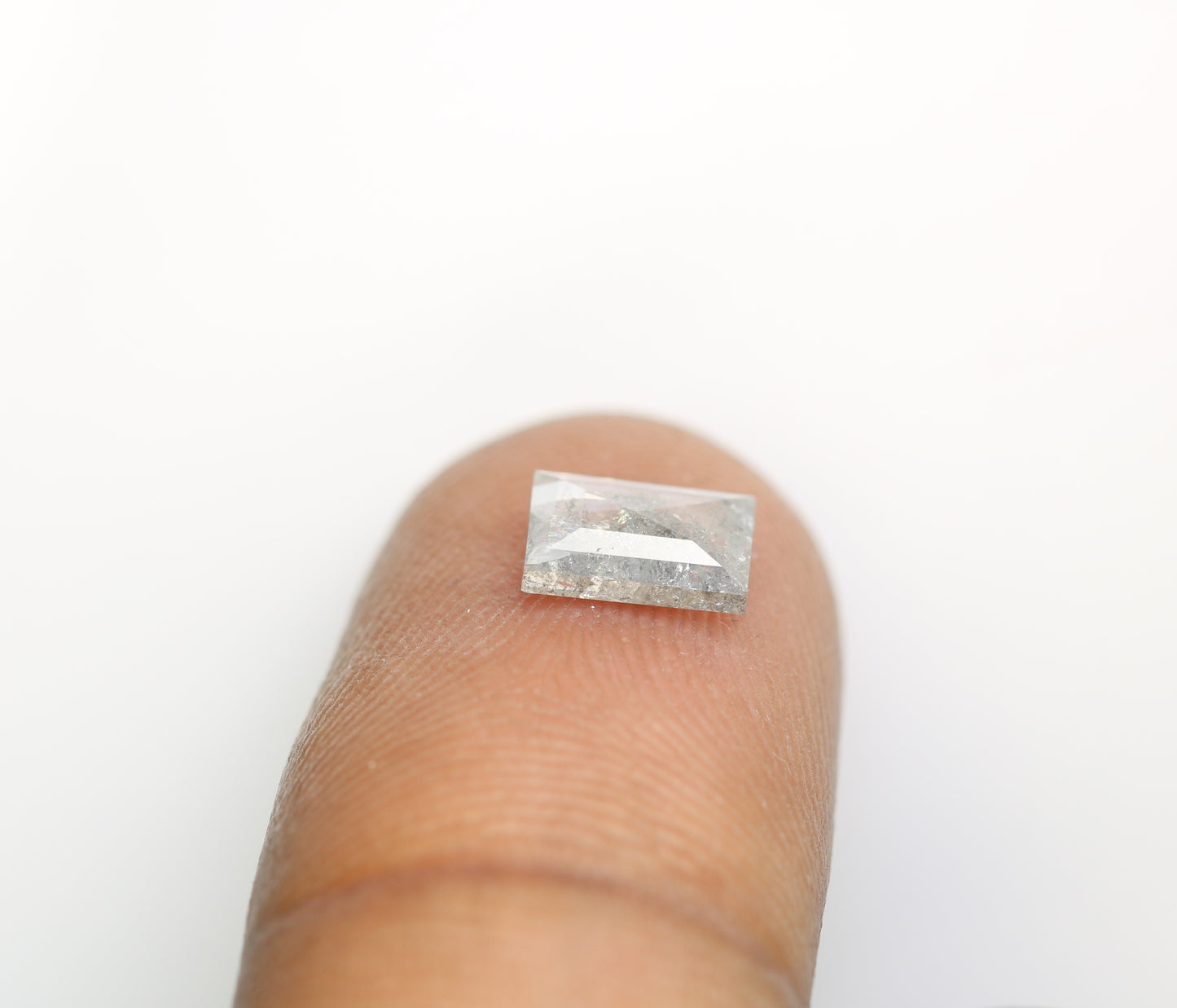 0.98 Carat Baguette Shape Natural Salt And Pepper Diamond For Wedding Ring - JayKrishna Diamond