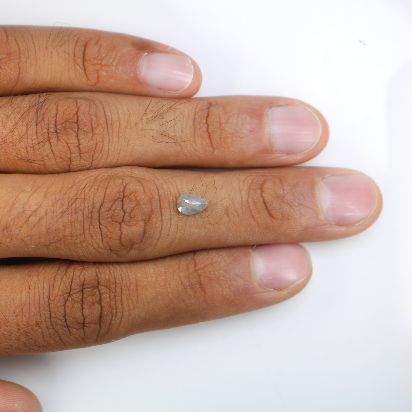 0.64 Carat Natural Loose Pear Shape Salt and Pepper Diamond for a Distinctive Wedding Ring: Elegant Gemstone Jewelry Piece - JayKrishna Diamond