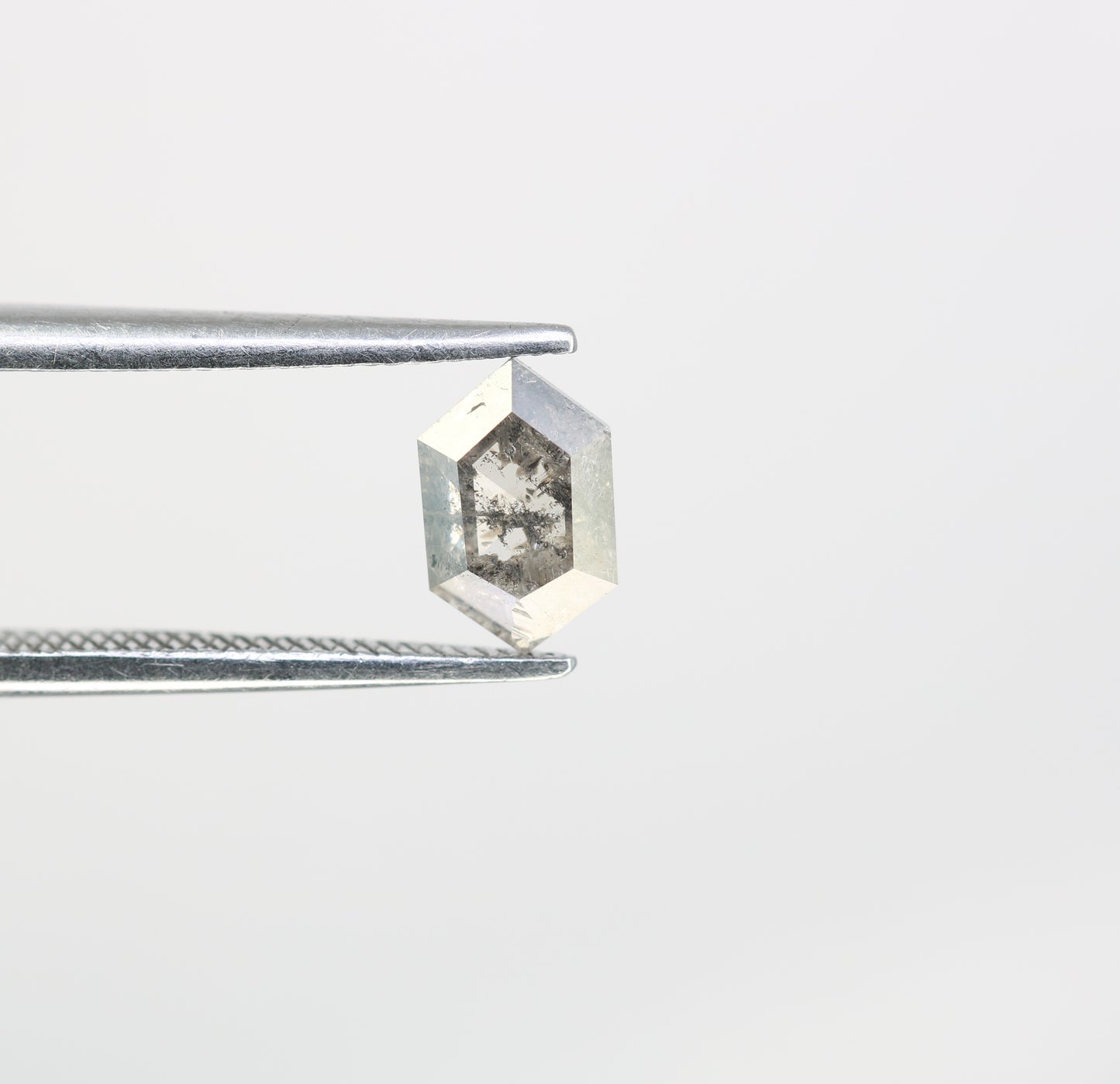 0.67 Carat Salt and Pepper Loose Elongated Hexagon Shaped Diamond for Galaxy Ring - Unique Gemstone for Celestial-Inspired Jewelry Creations - JayKrishna Diamond